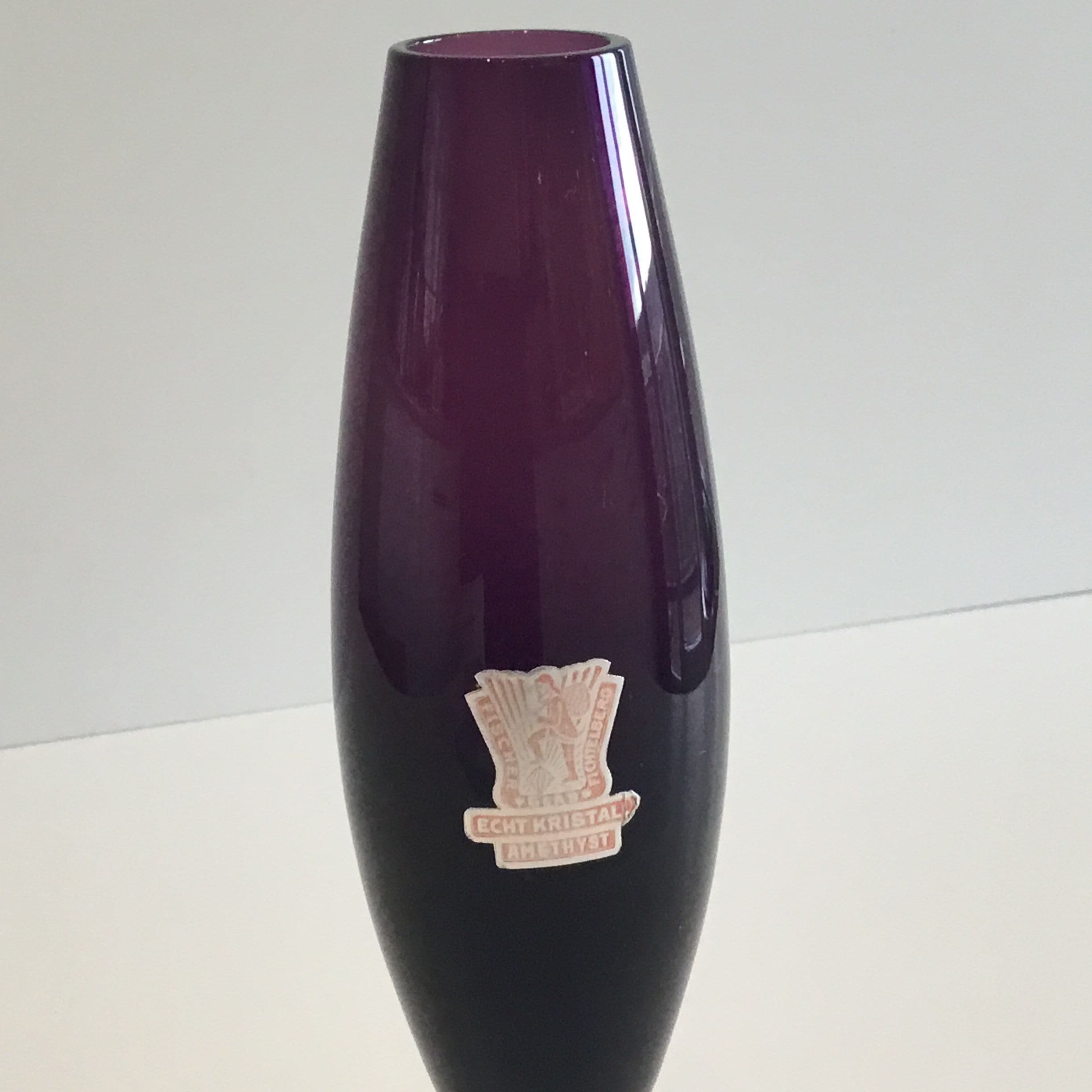 Vintage German Vase – Amethyst Crystal by Fischer (1940s, West Germany) — photo 6 of 8