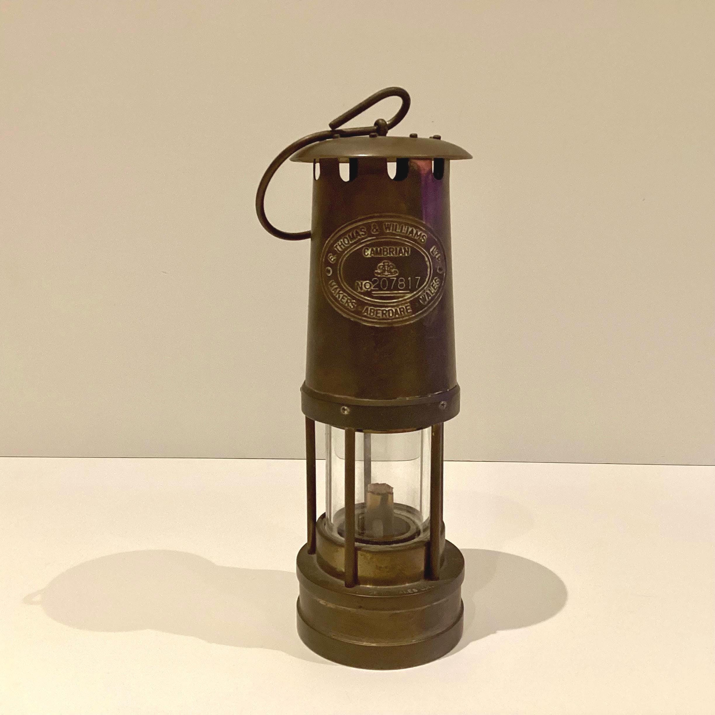Vintage Miner's Safety Lamp – Cambrian No. 207817 – E. Thomas & Williams – Wales – 1980s — photo 2 of 7