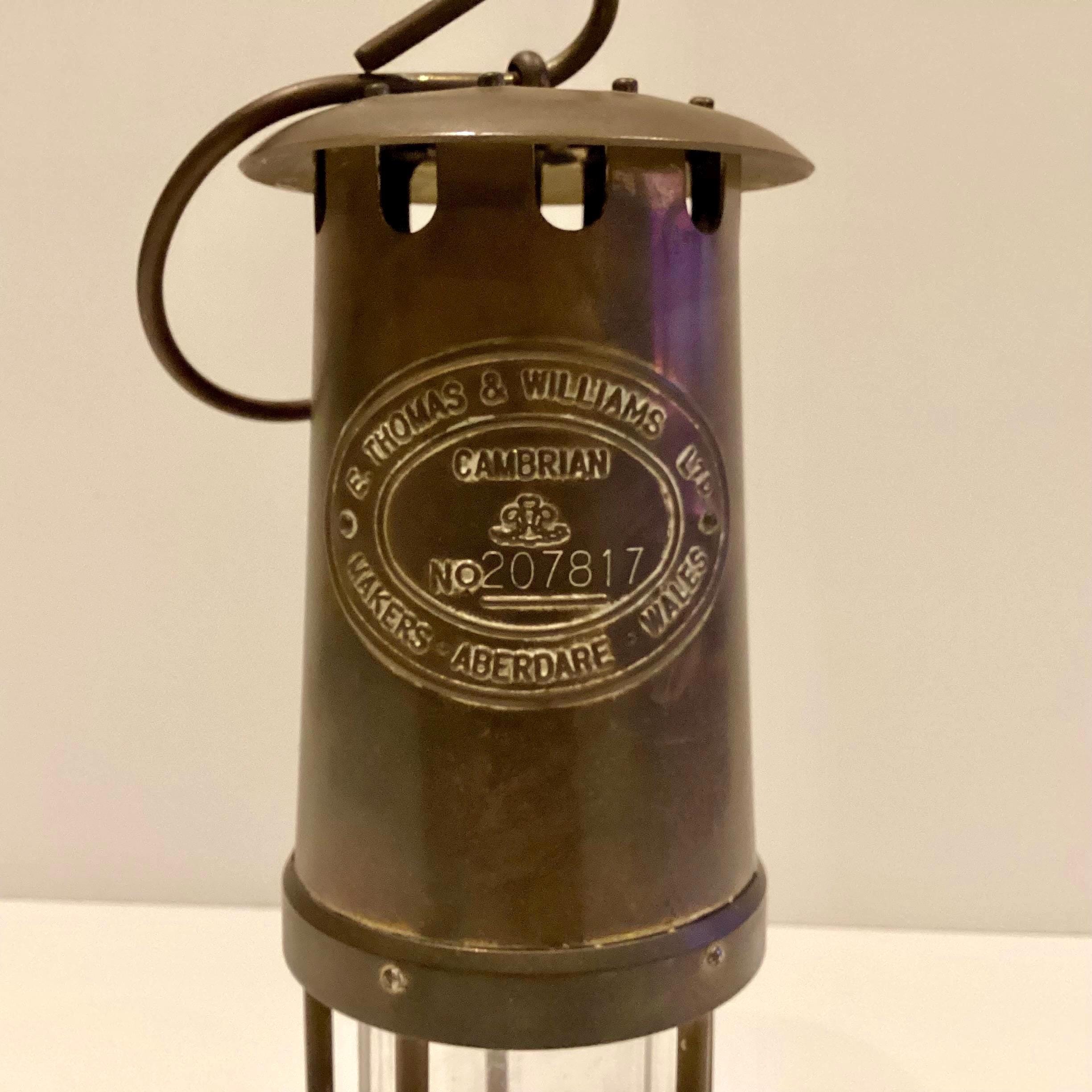 Vintage Miner's Safety Lamp – Cambrian No. 207817 – E. Thomas & Williams – Wales – 1980s — photo 4 of 7