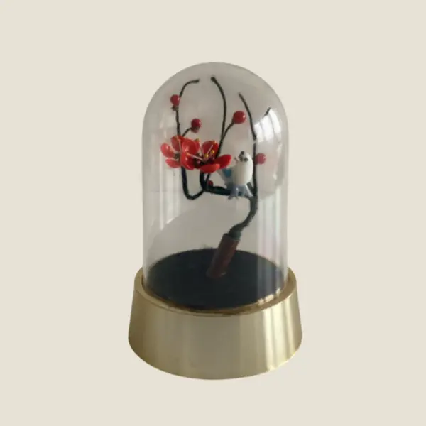 Vintage Bird Dome – Battery Operated Chirping Toy, Made in Japan (1960s)