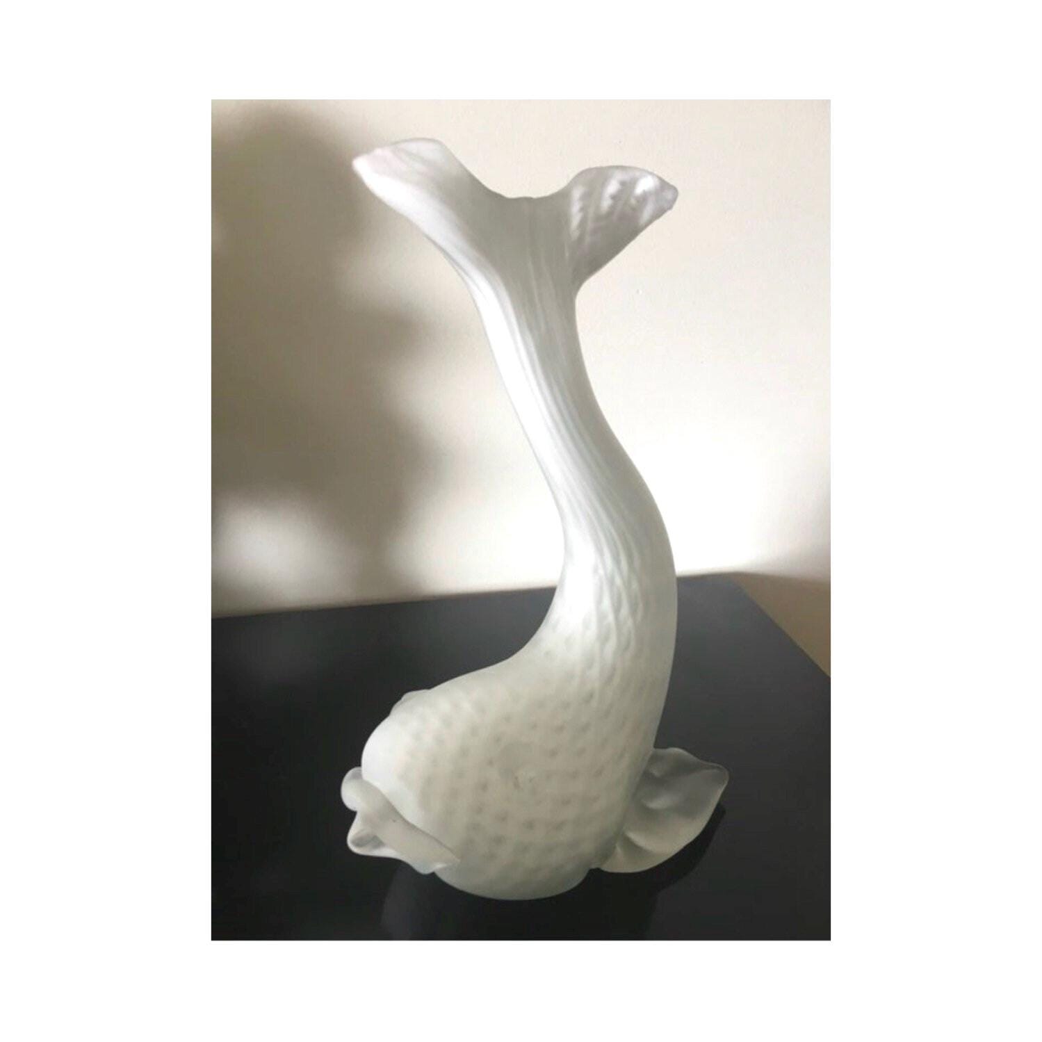 Vintage Glass White Fish Murano Italy (1930s) Art Deco — photo 2 of 6