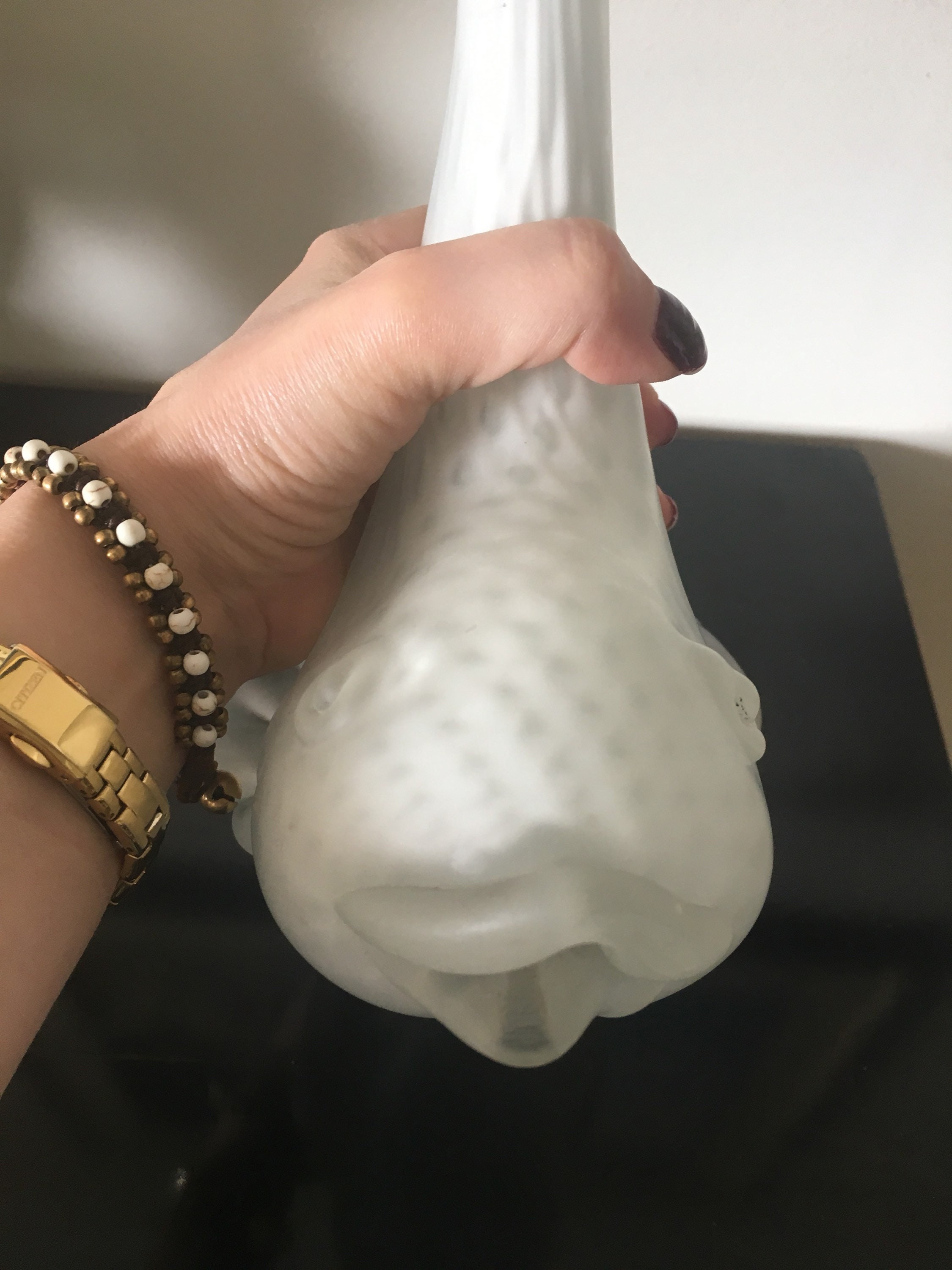 Vintage Glass White Fish Murano Italy (1930s) Art Deco — photo 5 of 6