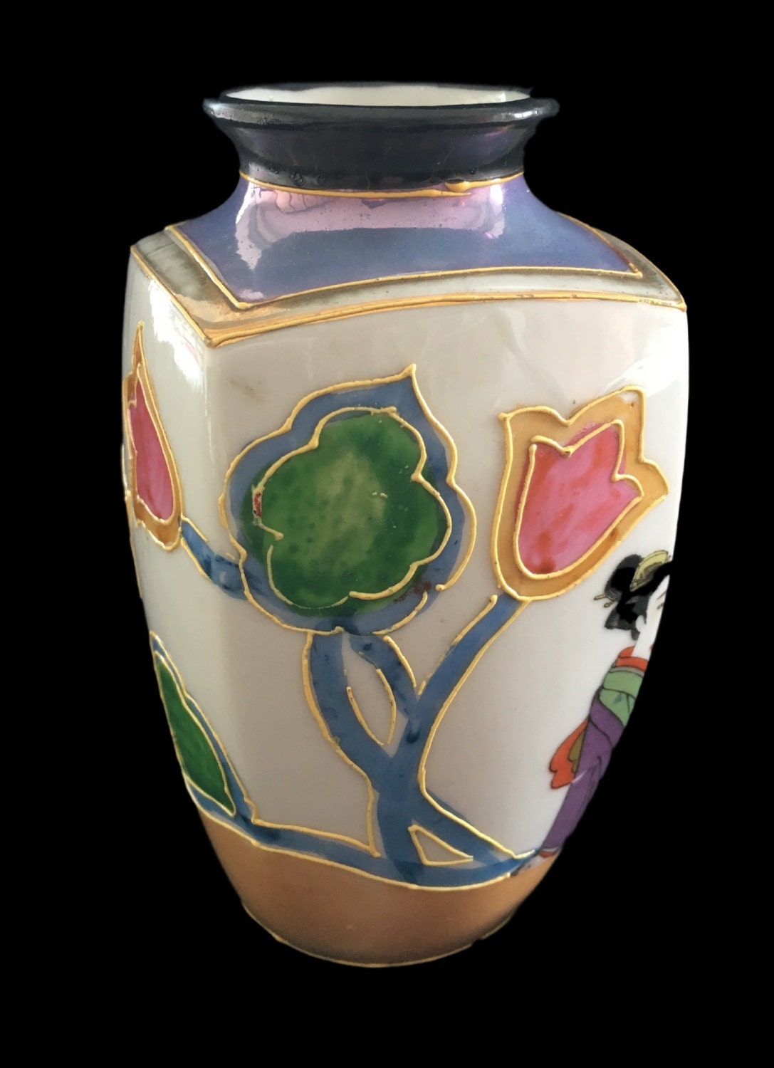 Porcelain Vase Japanese Art Deco (1920s) Collectible — photo 4 of 6