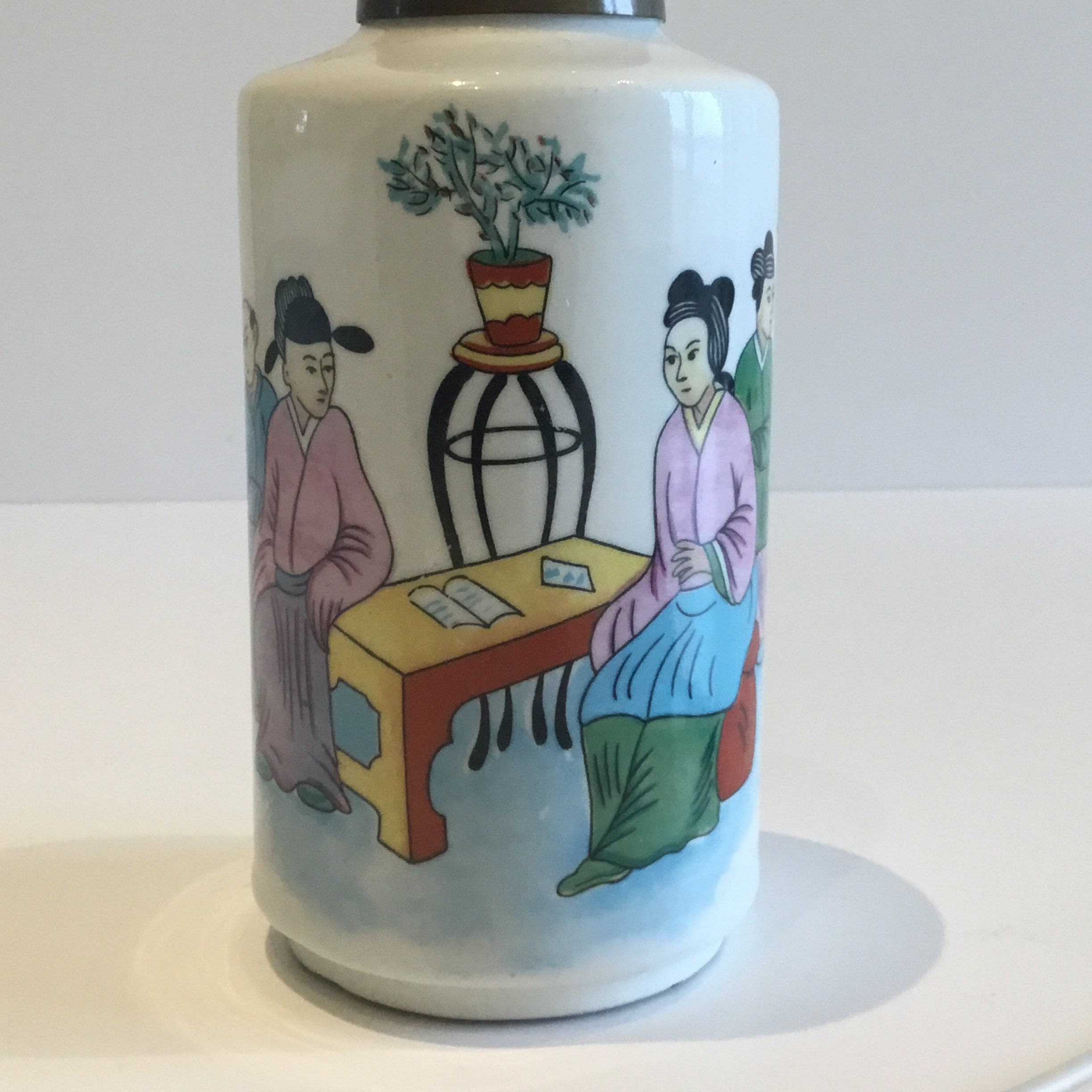 Vintage Parfume Bottle | 1950s Chinese Porcelain with Manual Pump, Rare Collector's Item — photo 5 of 8