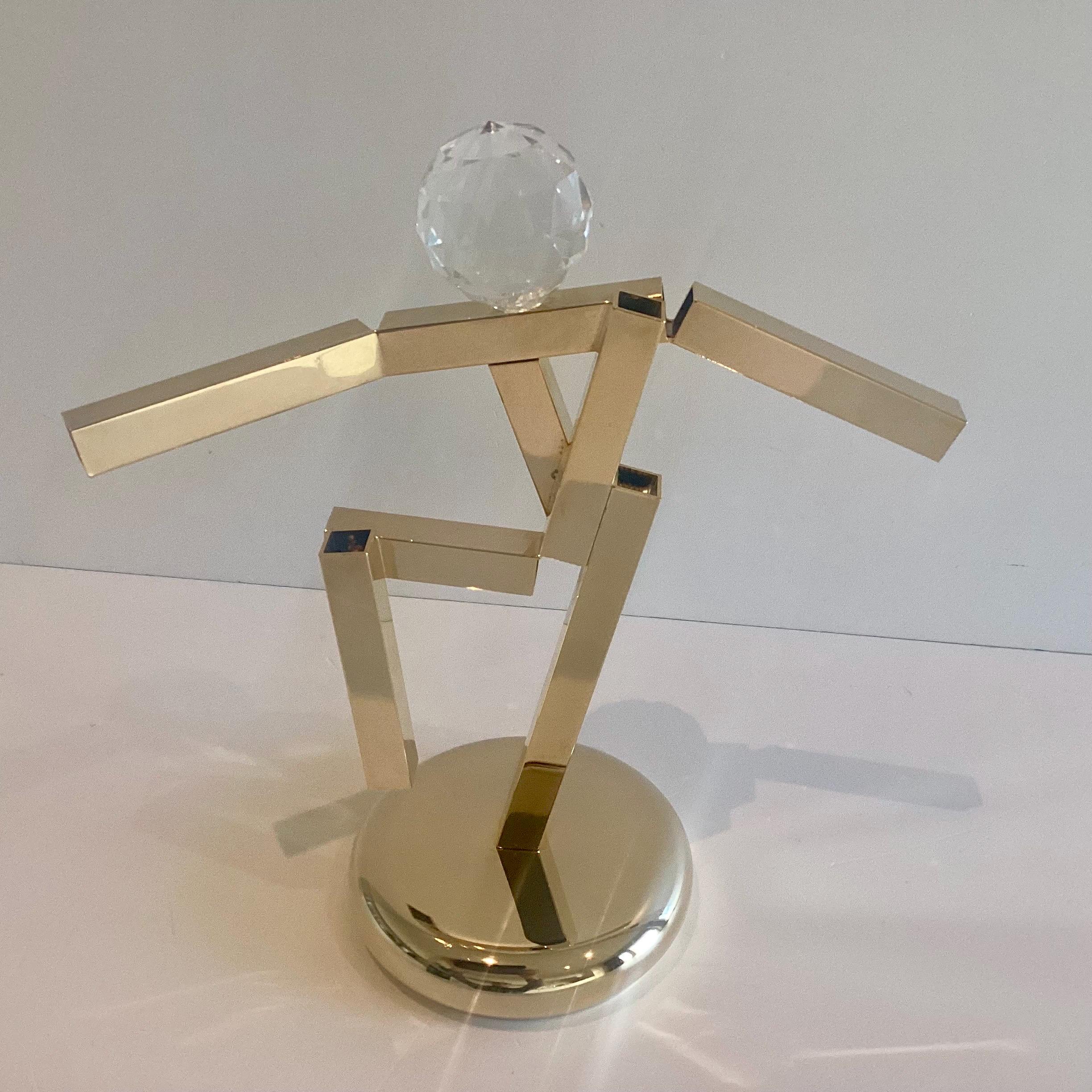 Vintage Sculpture FIFA World Cup Trophy | 1990 Italy "Ciao" Mascot Award, Gold Plated & Crystal — photo 3 of 8