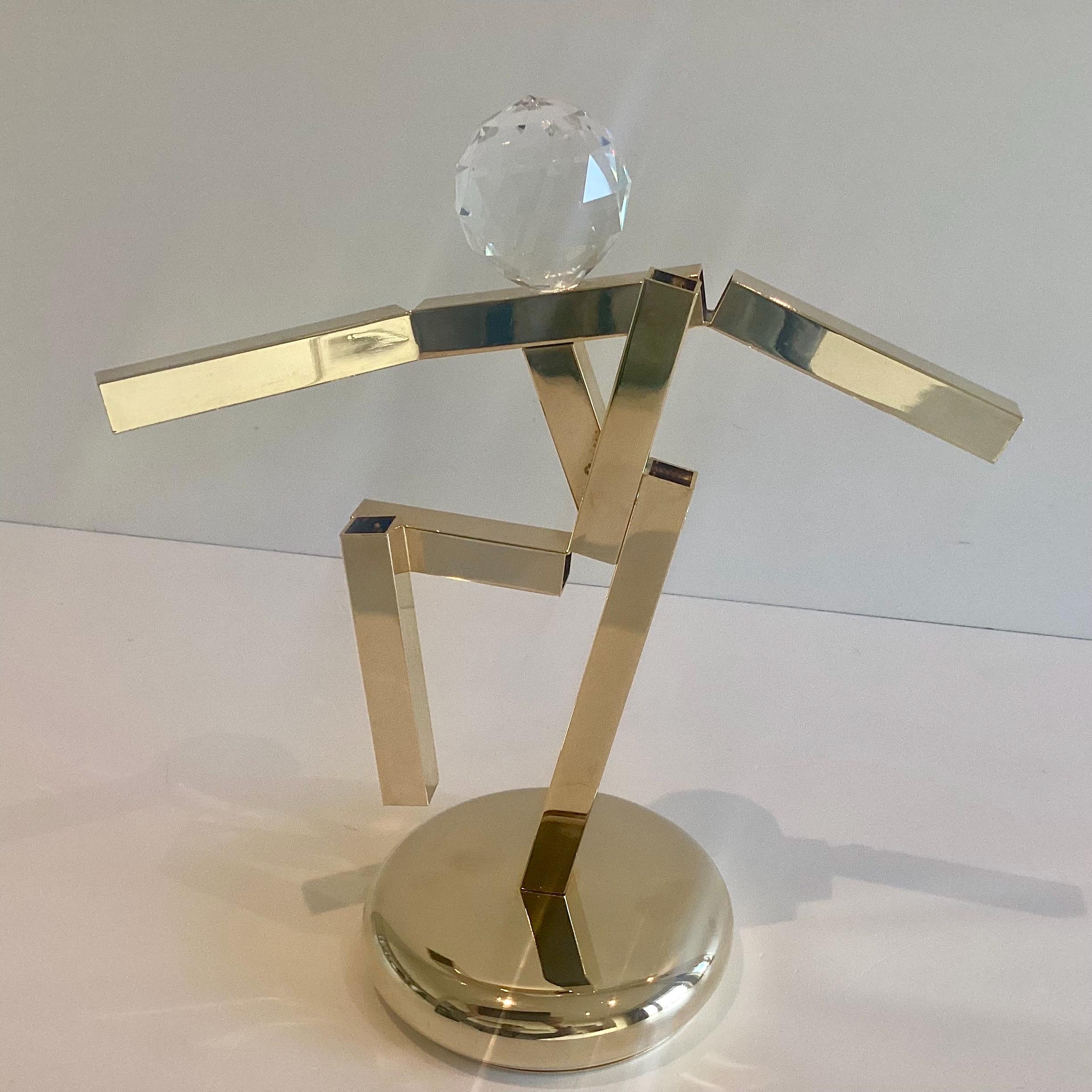 Vintage Sculpture FIFA World Cup Trophy | 1990 Italy "Ciao" Mascot Award, Gold Plated & Crystal — photo 4 of 8