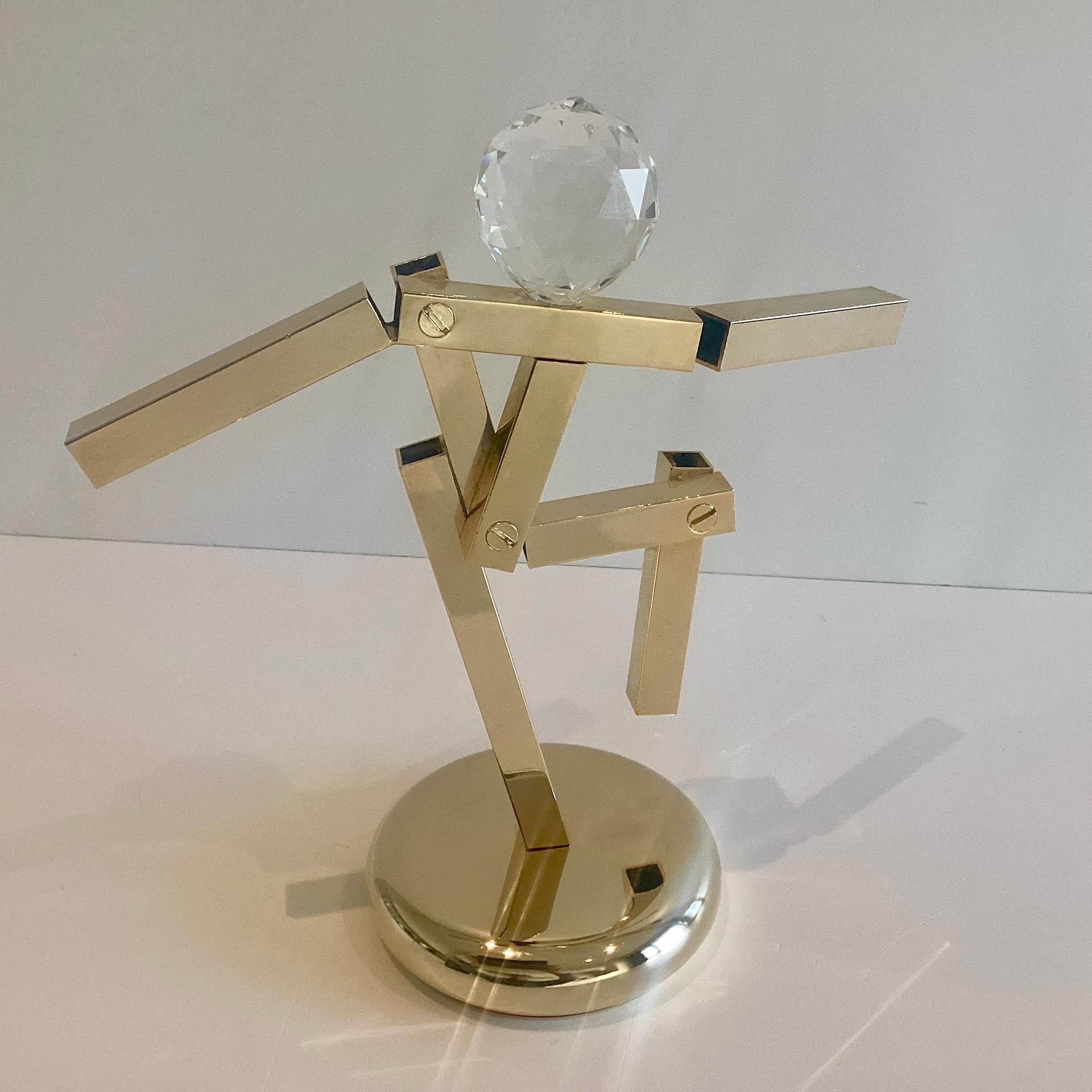 Vintage Sculpture FIFA World Cup Trophy | 1990 Italy "Ciao" Mascot Award, Gold Plated & Crystal — photo 6 of 8
