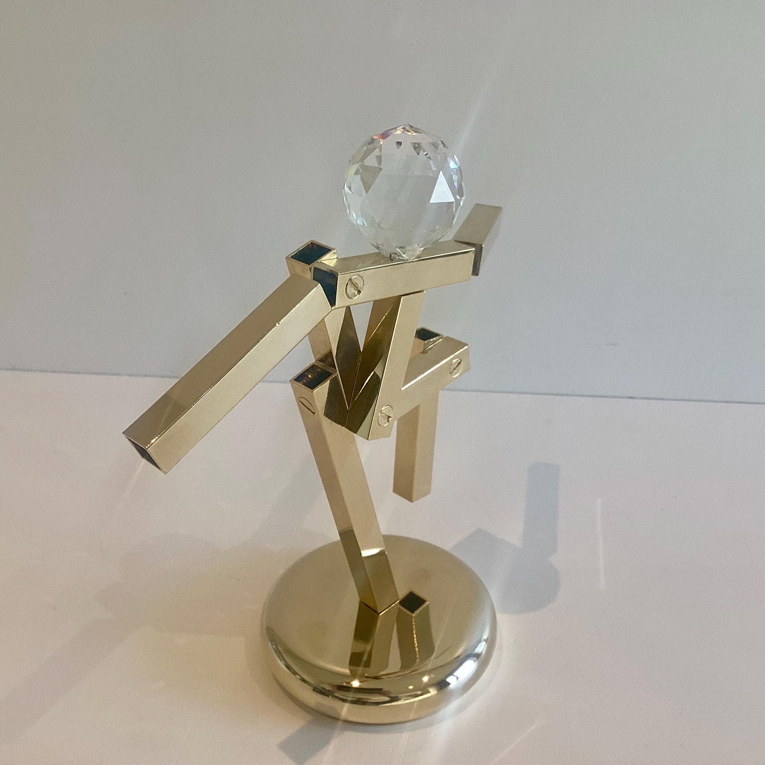 Vintage Sculpture FIFA World Cup Trophy | 1990 Italy "Ciao" Mascot Award, Gold Plated & Crystal — photo 7 of 8