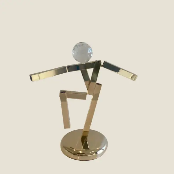 Vintage Sculpture FIFA World Cup Trophy | 1990 Italy "Ciao" Mascot Award, Gold Plated & Crystal