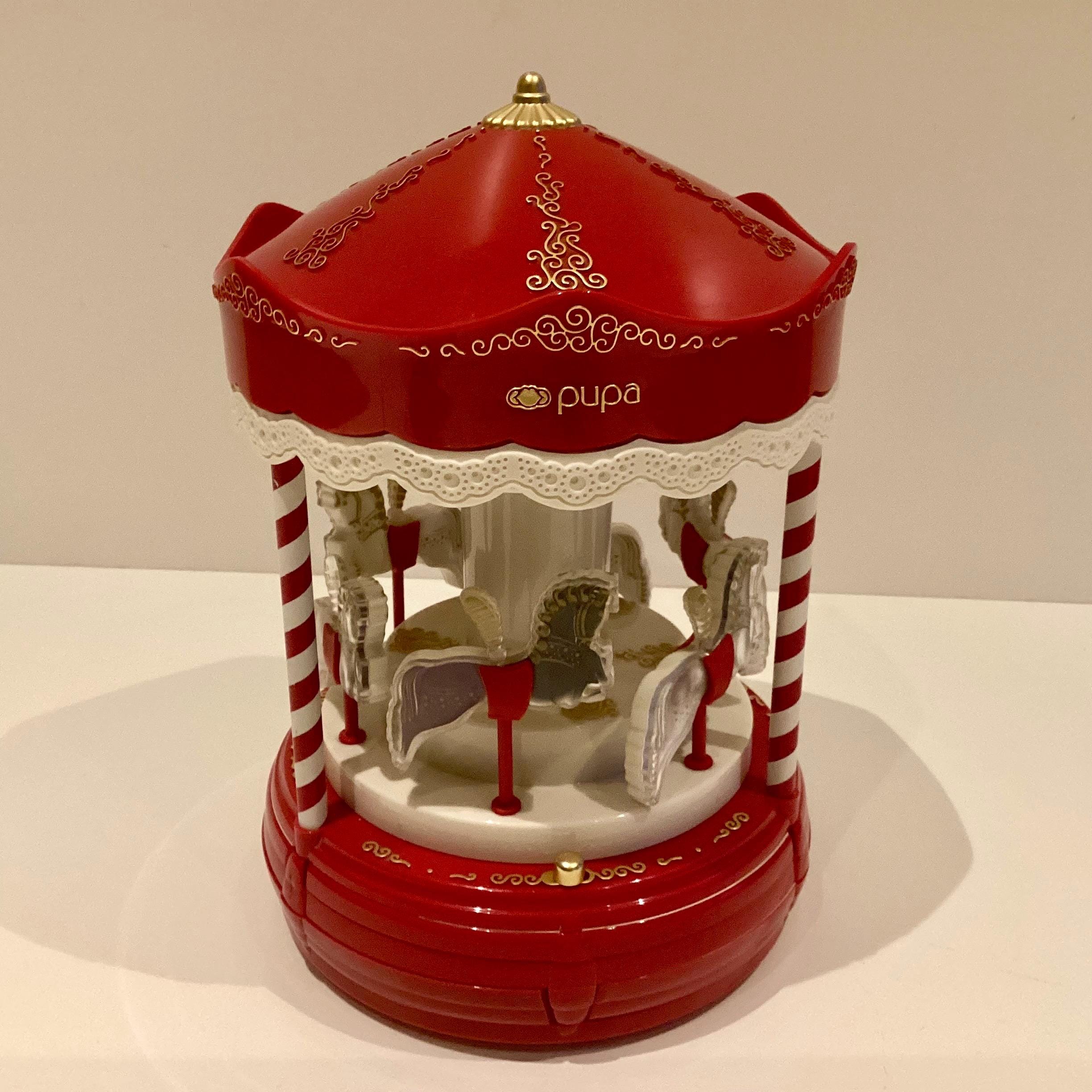 Vintage Vanity Pupa Milano Carousel Carillon Music Box, 1993 Limited Edition with Tin Box — photo 3 of 11