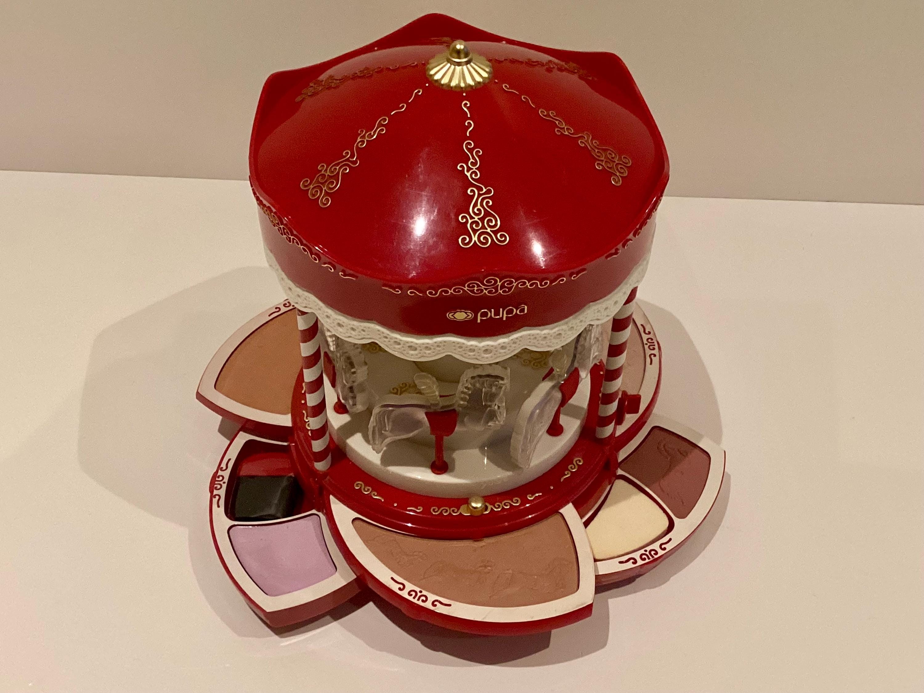 Vintage Vanity Pupa Milano Carousel Carillon Music Box, 1993 Limited Edition with Tin Box — photo 4 of 11