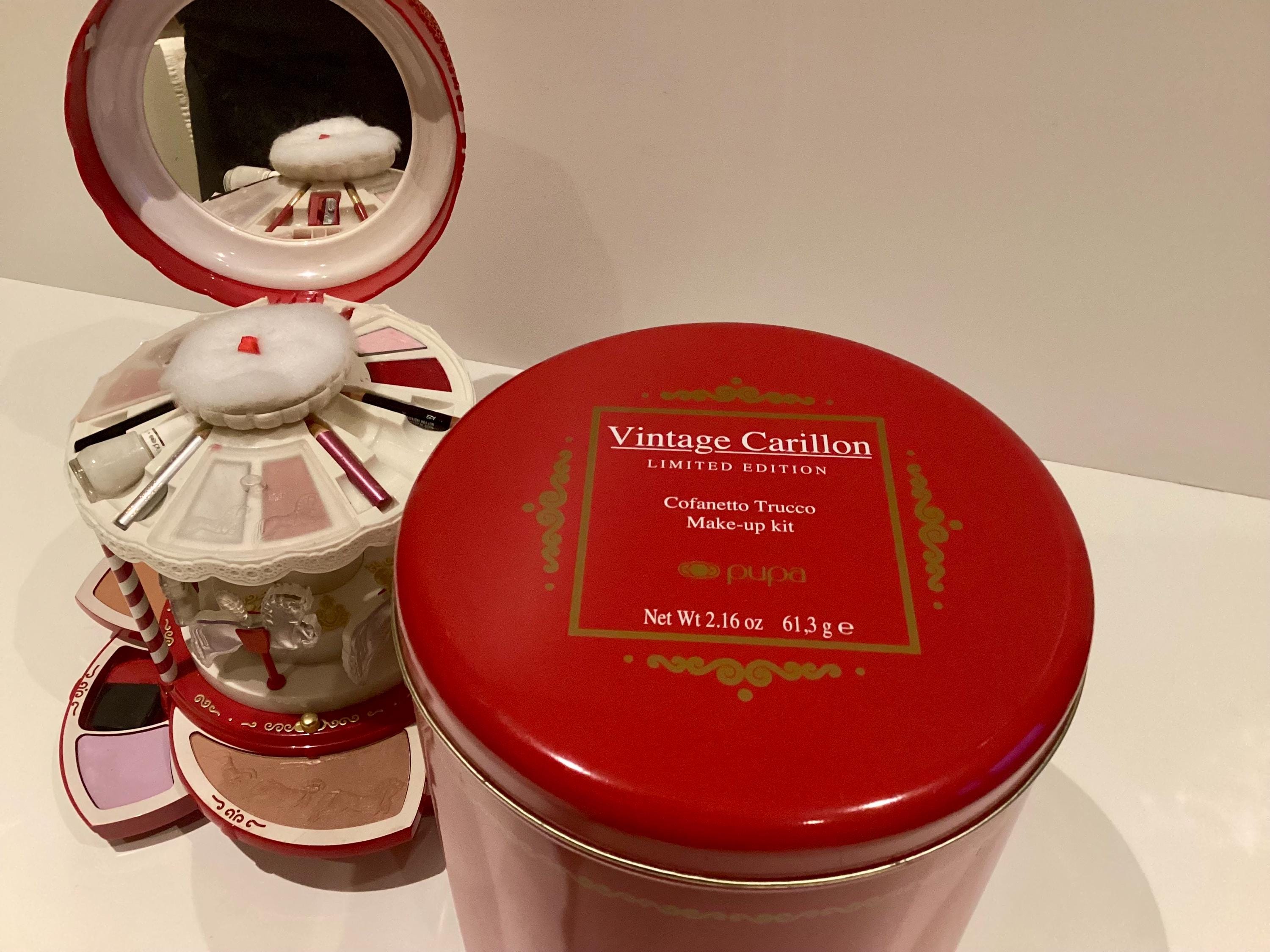 Vintage Vanity Pupa Milano Carousel Carillon Music Box, 1993 Limited Edition with Tin Box — photo 6 of 11