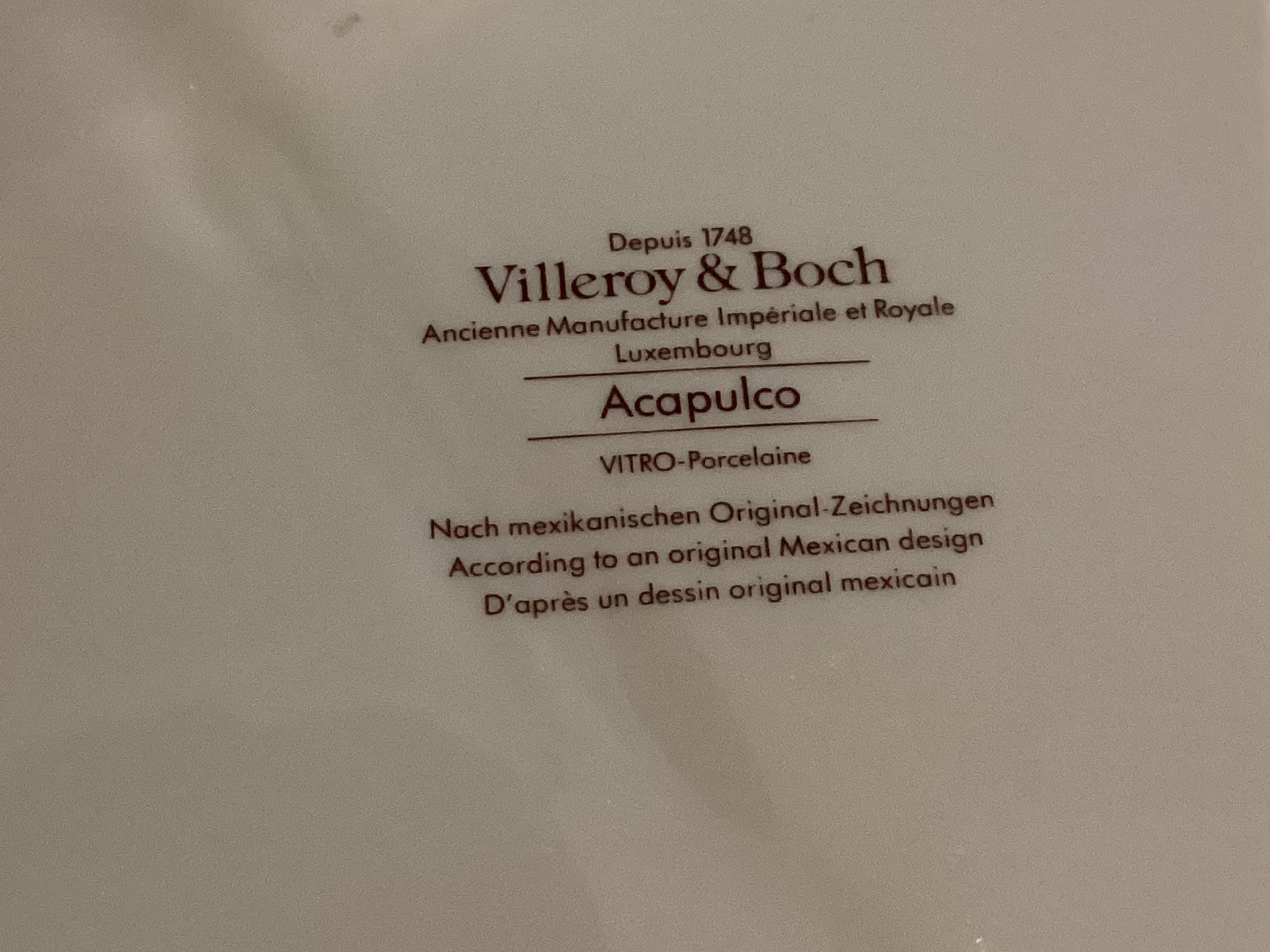 Vintage Porcelain Plates “Acapulco” by Villeroy & Boch (1970s) – Set of — photo 7 of 8