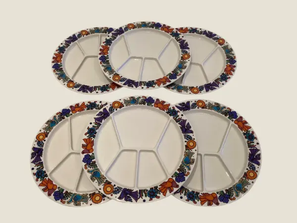 Vintage Porcelain Plates “Acapulco” by Villeroy & Boch (1970s) – Set of