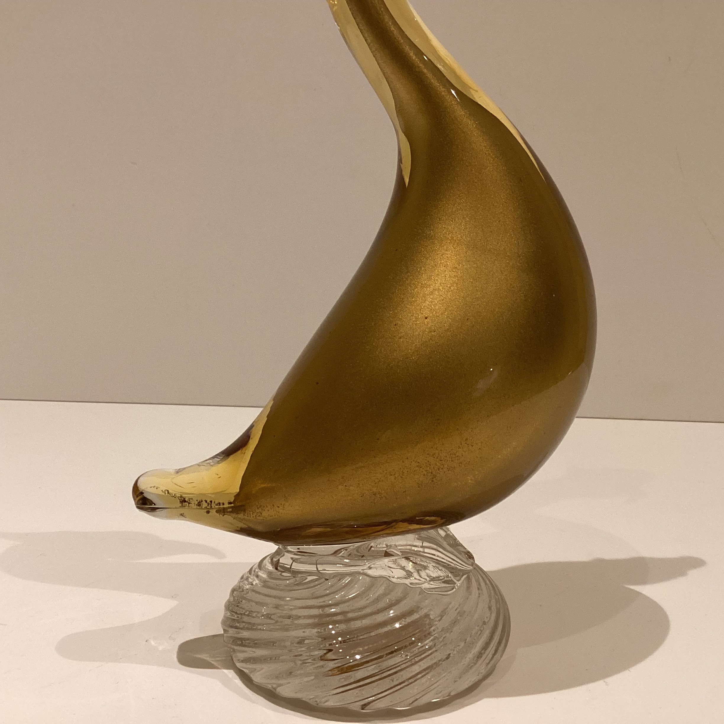 Vintage Murano Glass | Barovier & Toso 1940s Rooster, Submerged Glass with 24k Gold — photo 7 of 9