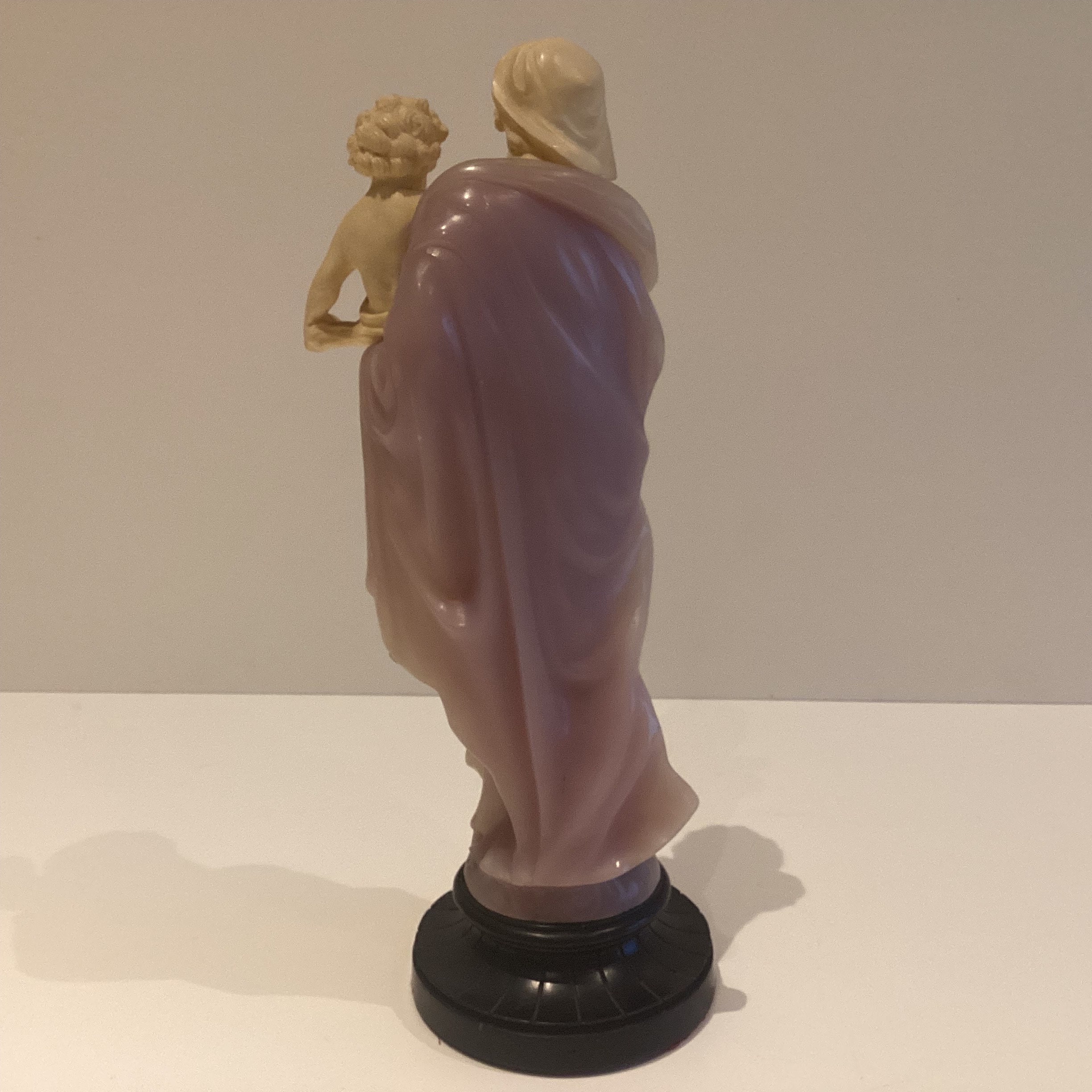 Vintage Italian Sculpture | Gino Ruggeri Madonna & Child 1960s, Bonded Marble Statue — photo 6 of 8