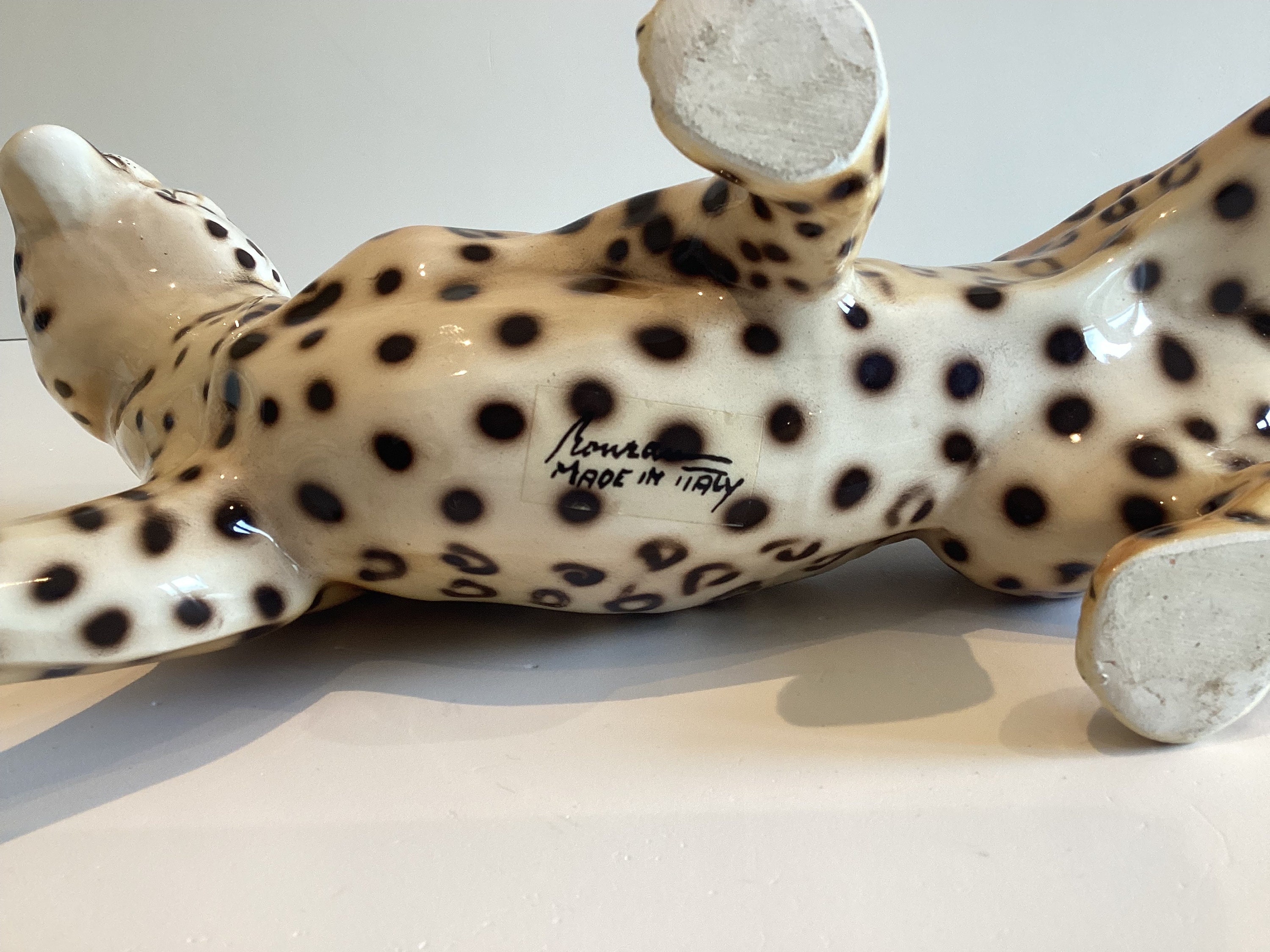 Vintage Ceramic Leopard | Giovanni Ronzan Lenci School, Italian Mid-Century Animal Sculpture, 1970s — photo 8 of 8