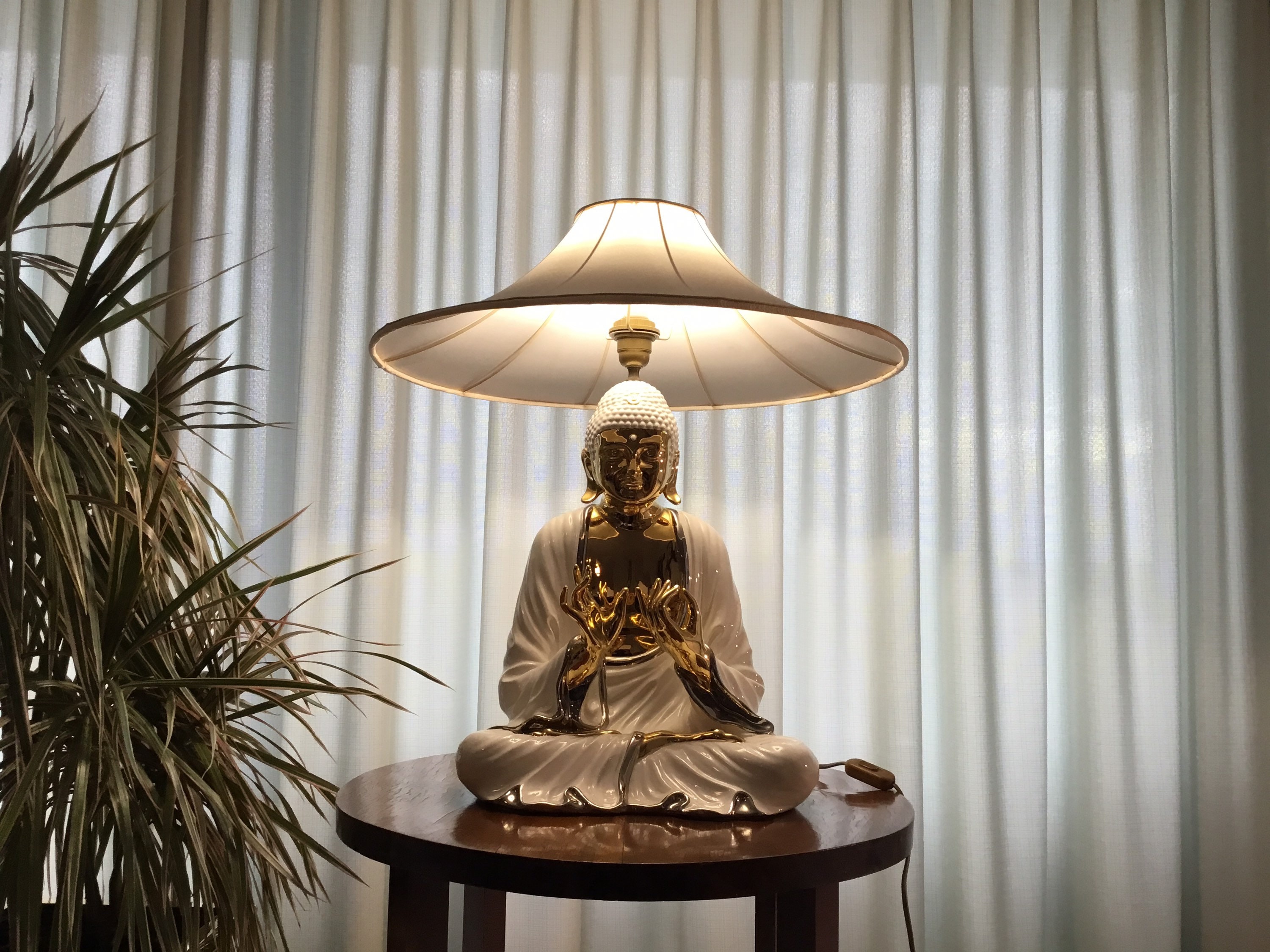 Vintage Buddha Lamp | Italian Ceramic Table Light by Zanotto, 1970s Mid-Century* — photo 2 of 11