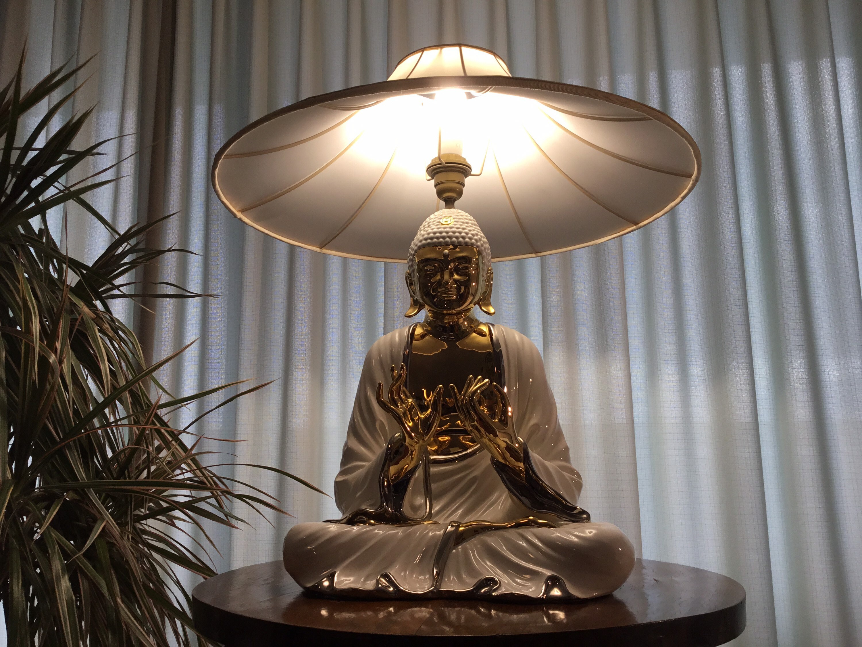 Vintage Buddha Lamp | Italian Ceramic Table Light by Zanotto, 1970s Mid-Century* — photo 3 of 11