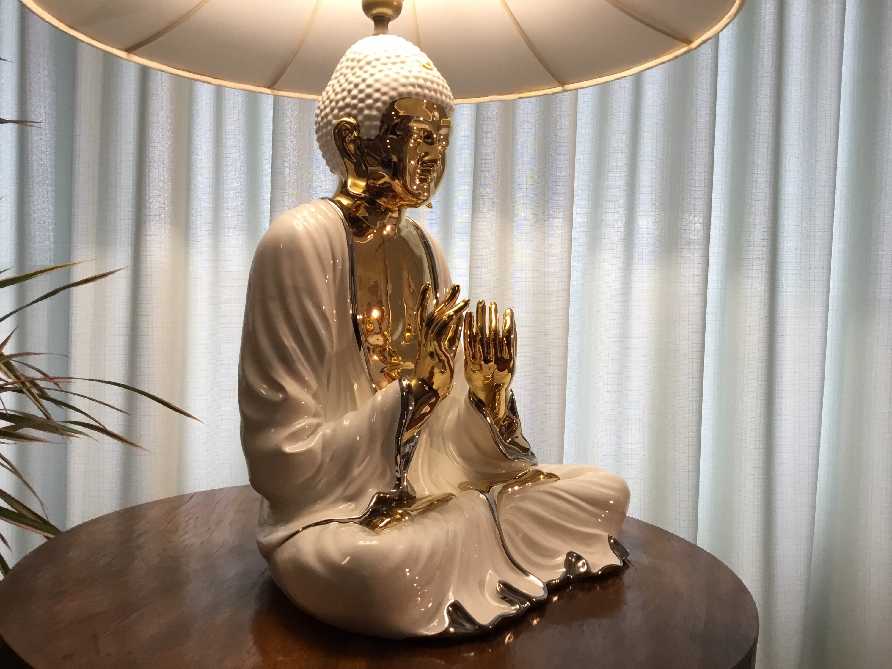 Vintage Buddha Lamp | Italian Ceramic Table Light by Zanotto, 1970s Mid-Century* — photo 5 of 11