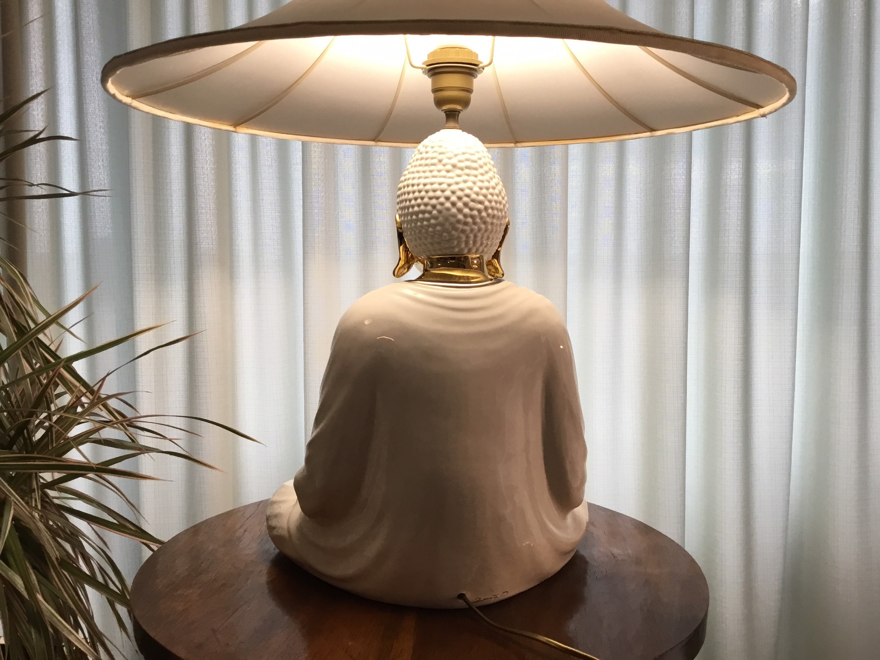 Vintage Buddha Lamp | Italian Ceramic Table Light by Zanotto, 1970s Mid-Century* — photo 7 of 11
