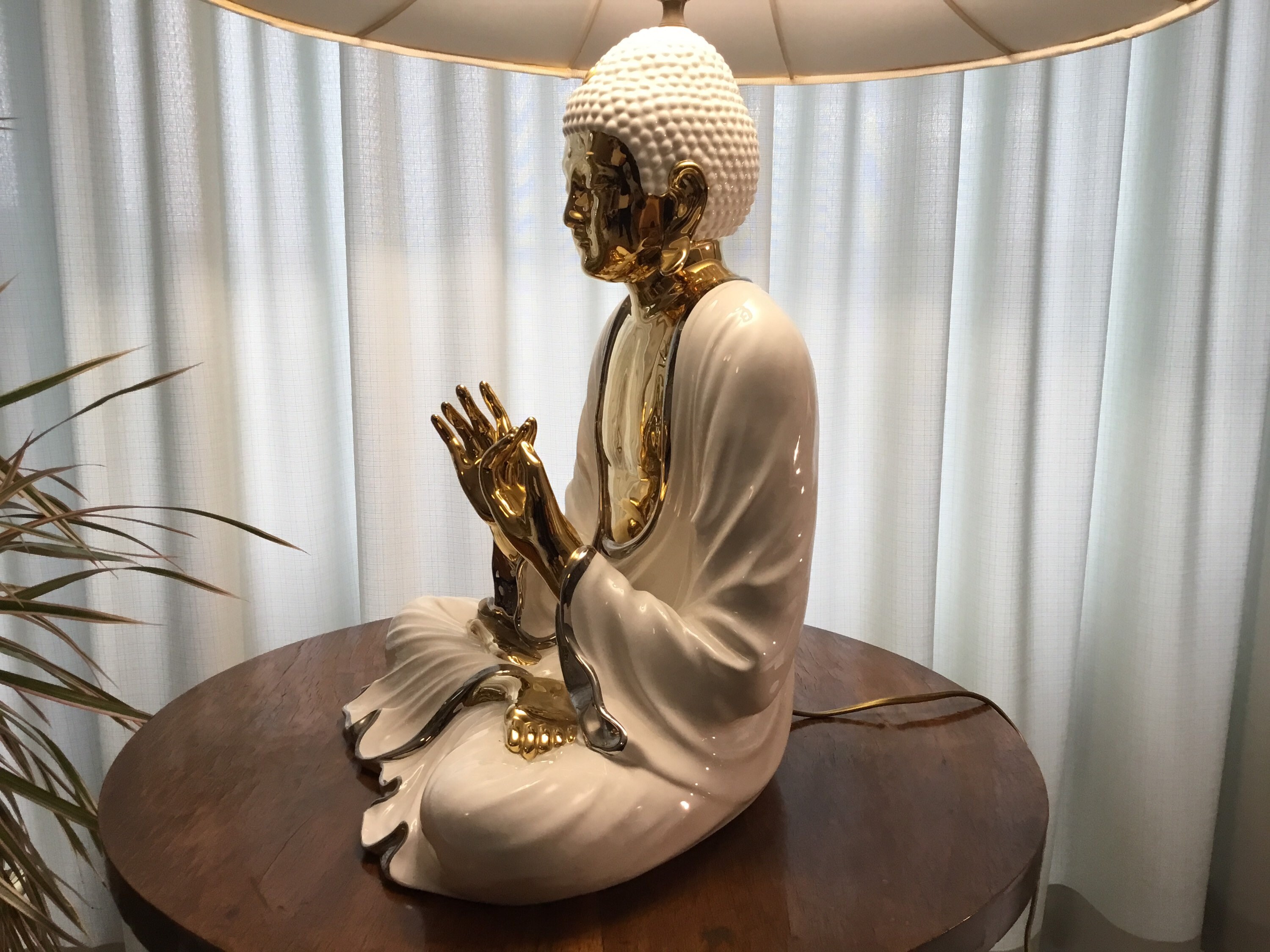 Vintage Buddha Lamp | Italian Ceramic Table Light by Zanotto, 1970s Mid-Century* — photo 8 of 11