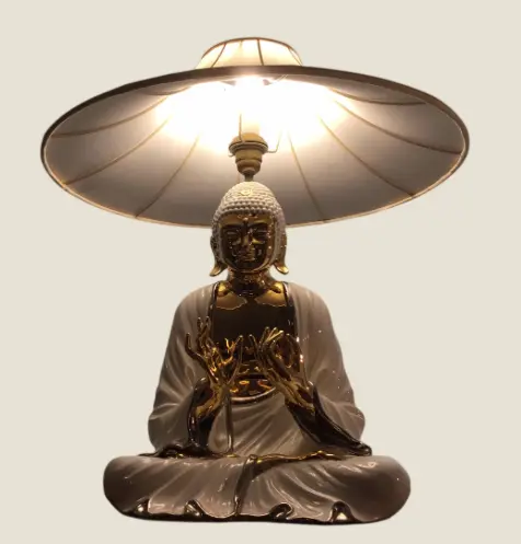 Vintage Buddha Lamp | Italian Ceramic Table Light by Zanotto, 1970s Mid-Century*