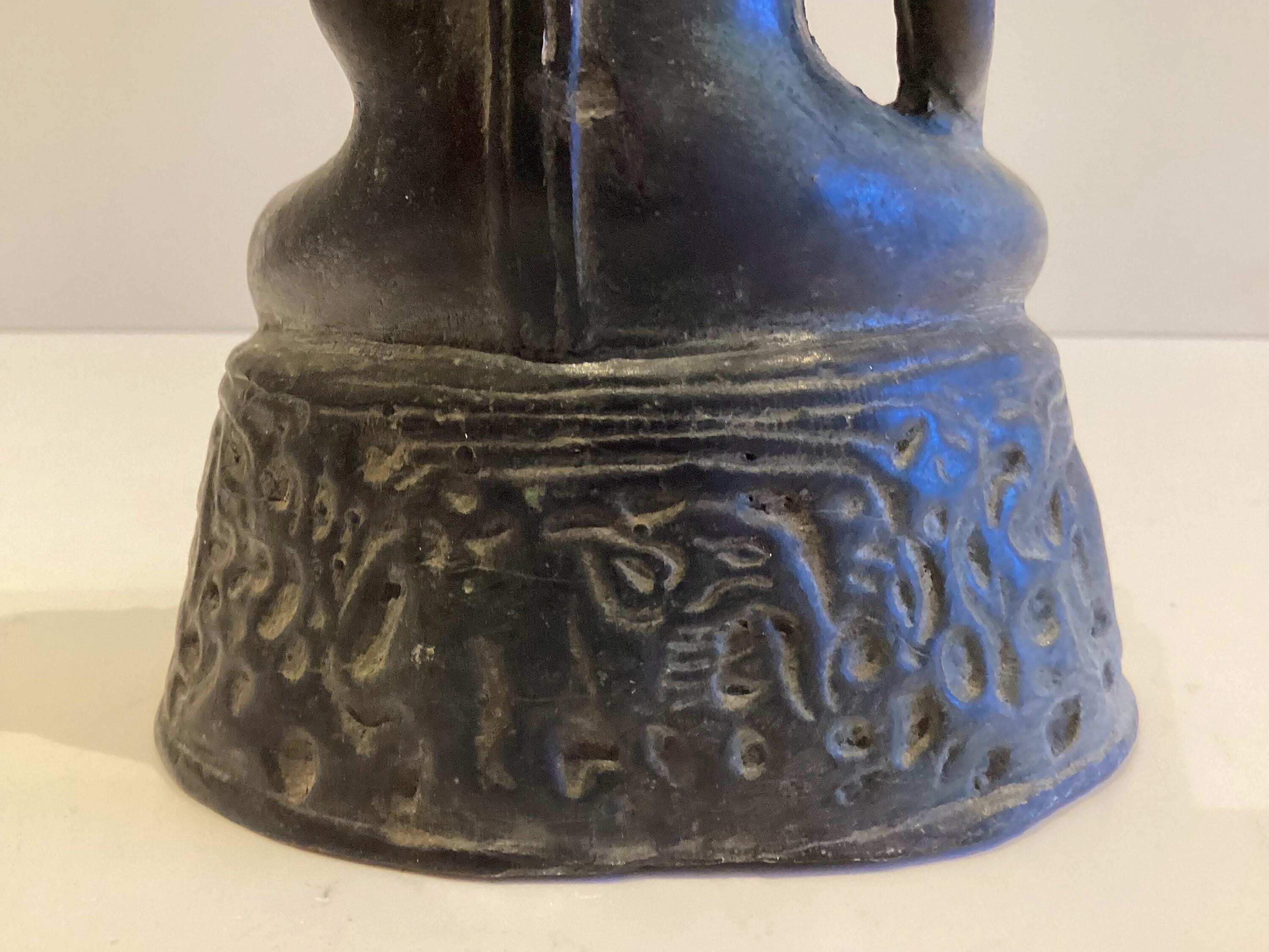 Antique Bronze Buddha | Late 1800 Thai Meditation Statue, Original Patina Buddhist Art — photo 8 of 10