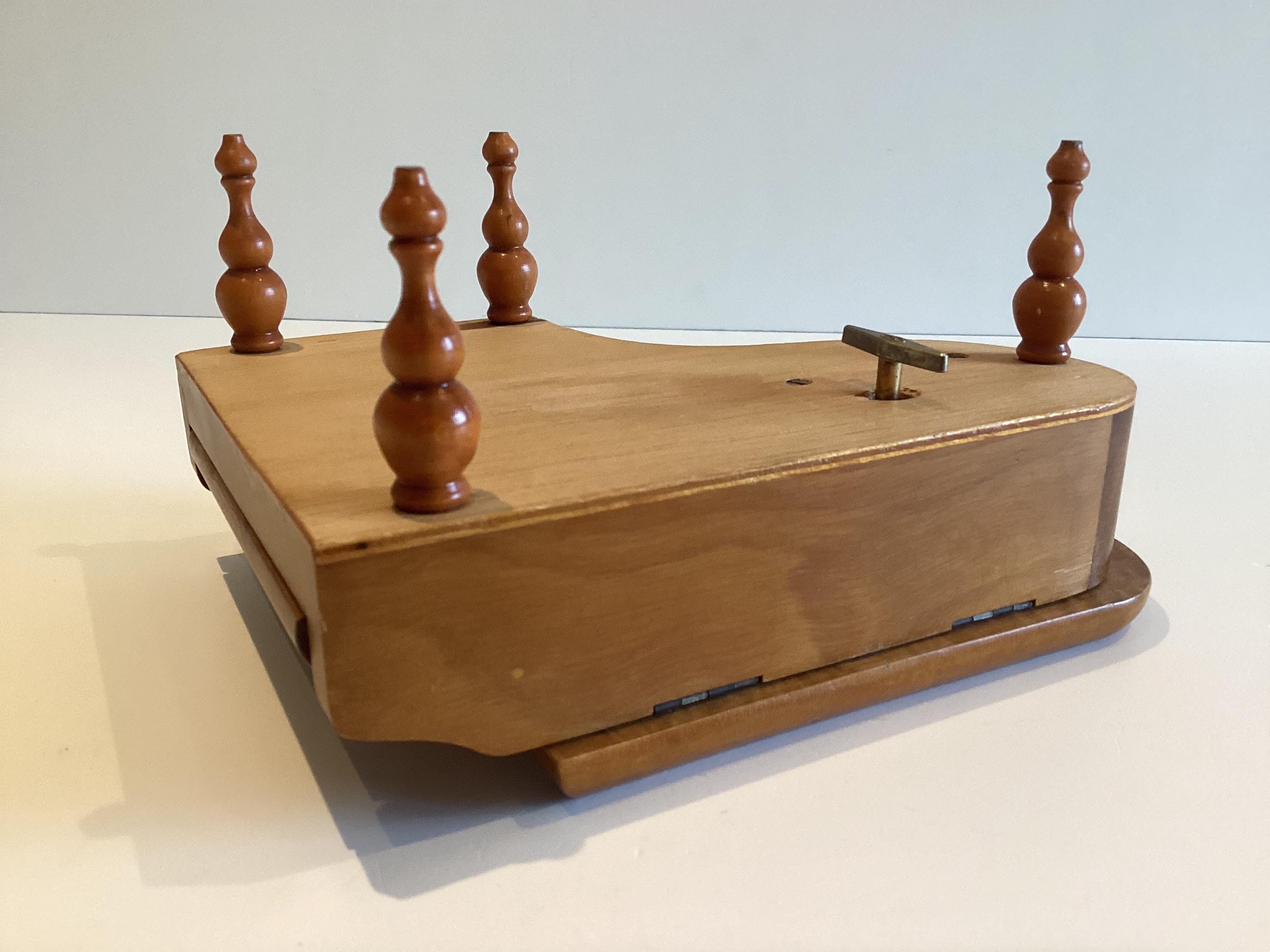 Vintage Music Box | Jewelry Container (1960s) Hand-Painted Italian Gran Piano — photo 11 of 11