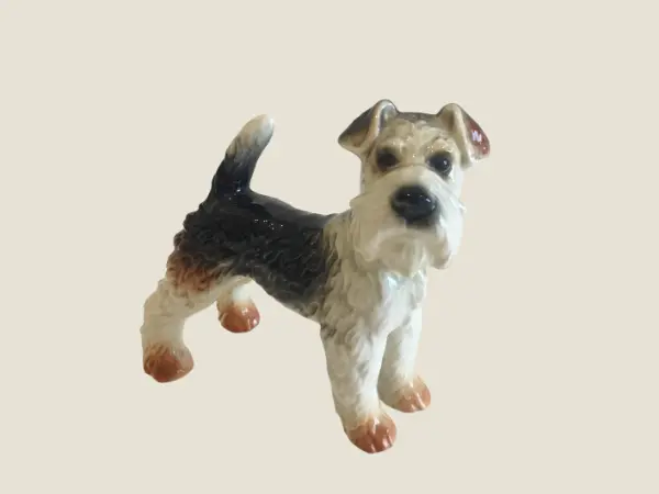 Porcelain Figurine | Goebel West Germany Fox Terrier (1960s) Hand-Painted