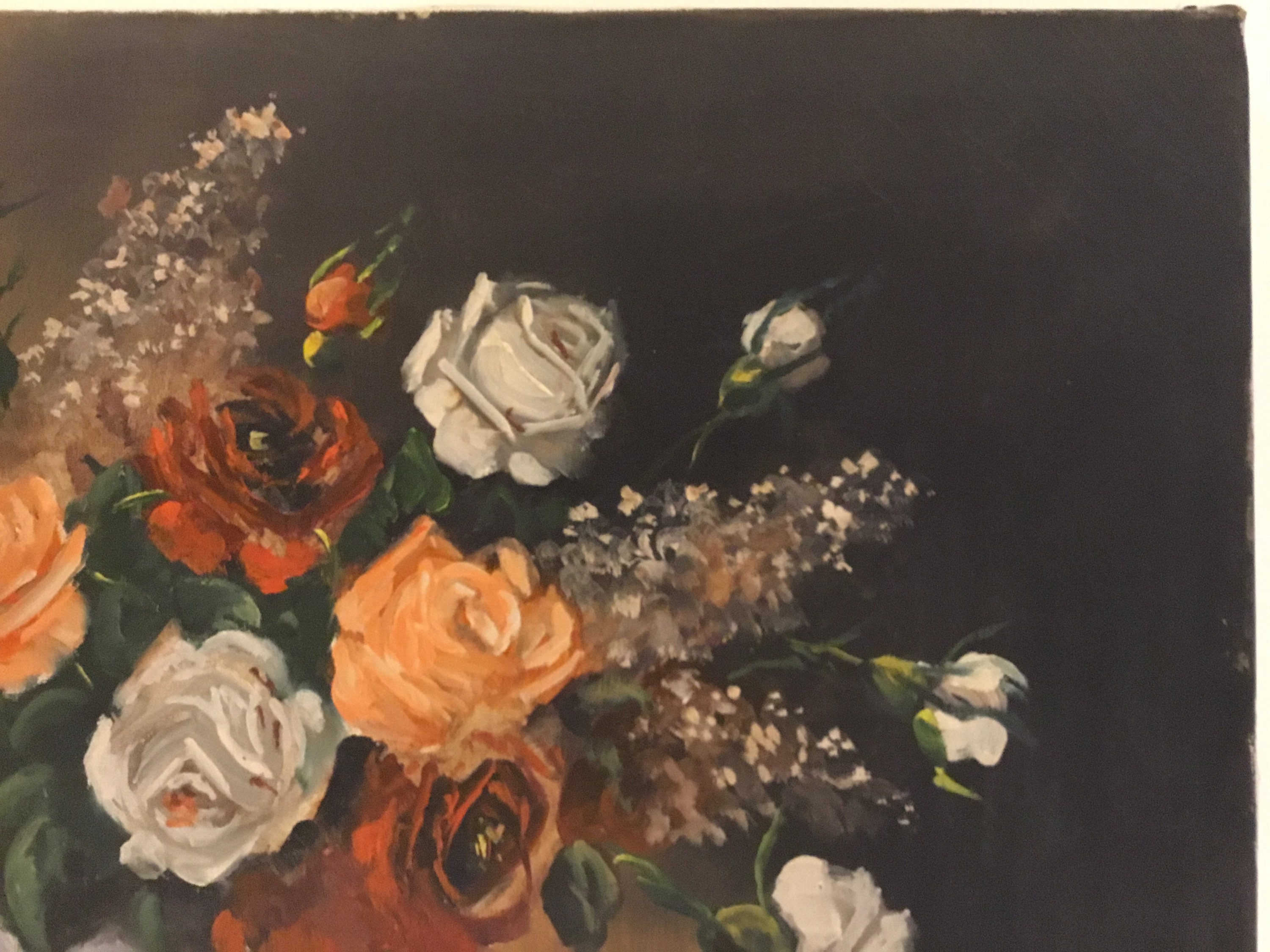 Vintage Floral Painting | 1930s Dutch Art Deco Still Life, Oil on Canvas Signed — photo 8 of 11