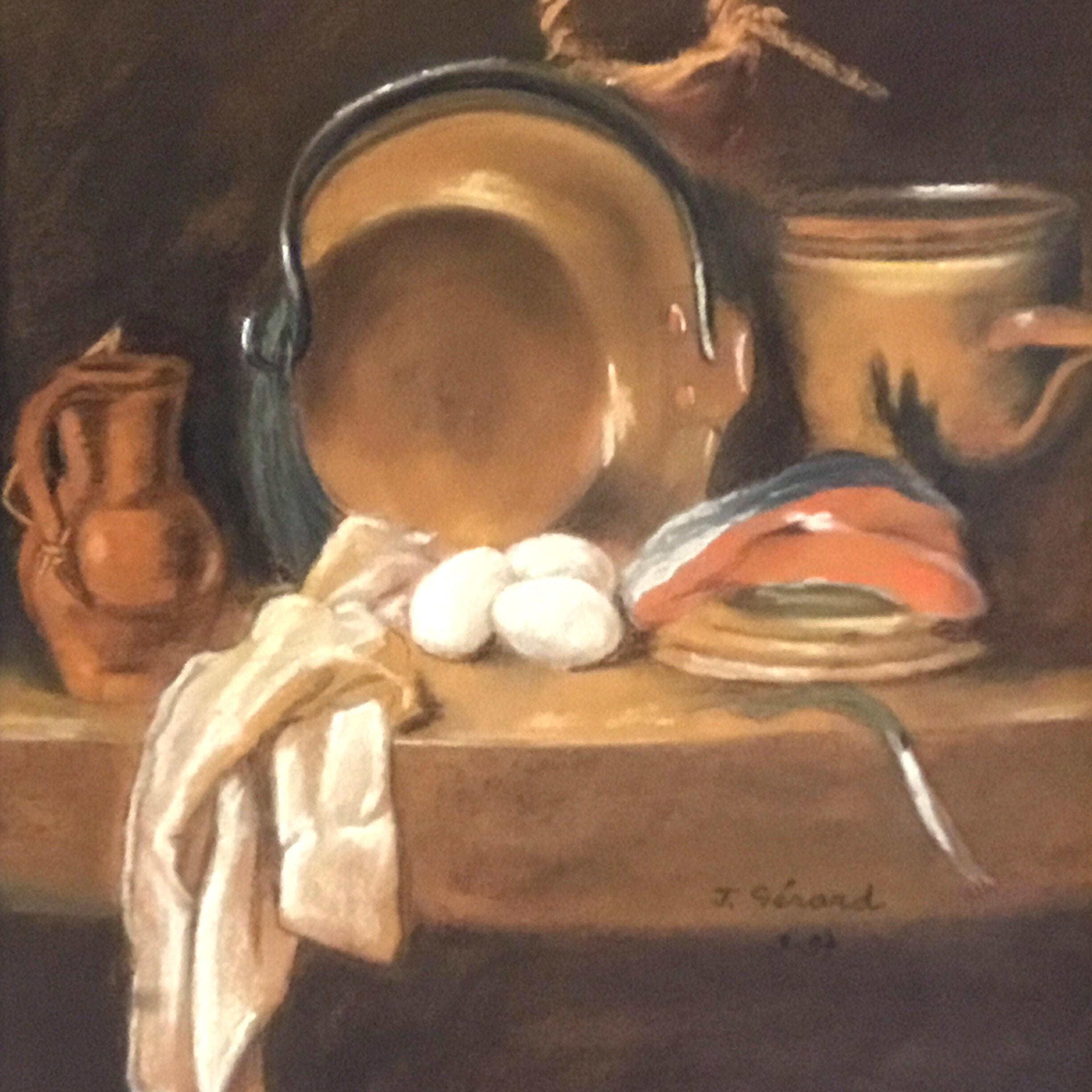 Antique Painting | 1987 Still Life Pastel Technique J. Gérard French Artist — photo 4 of 8