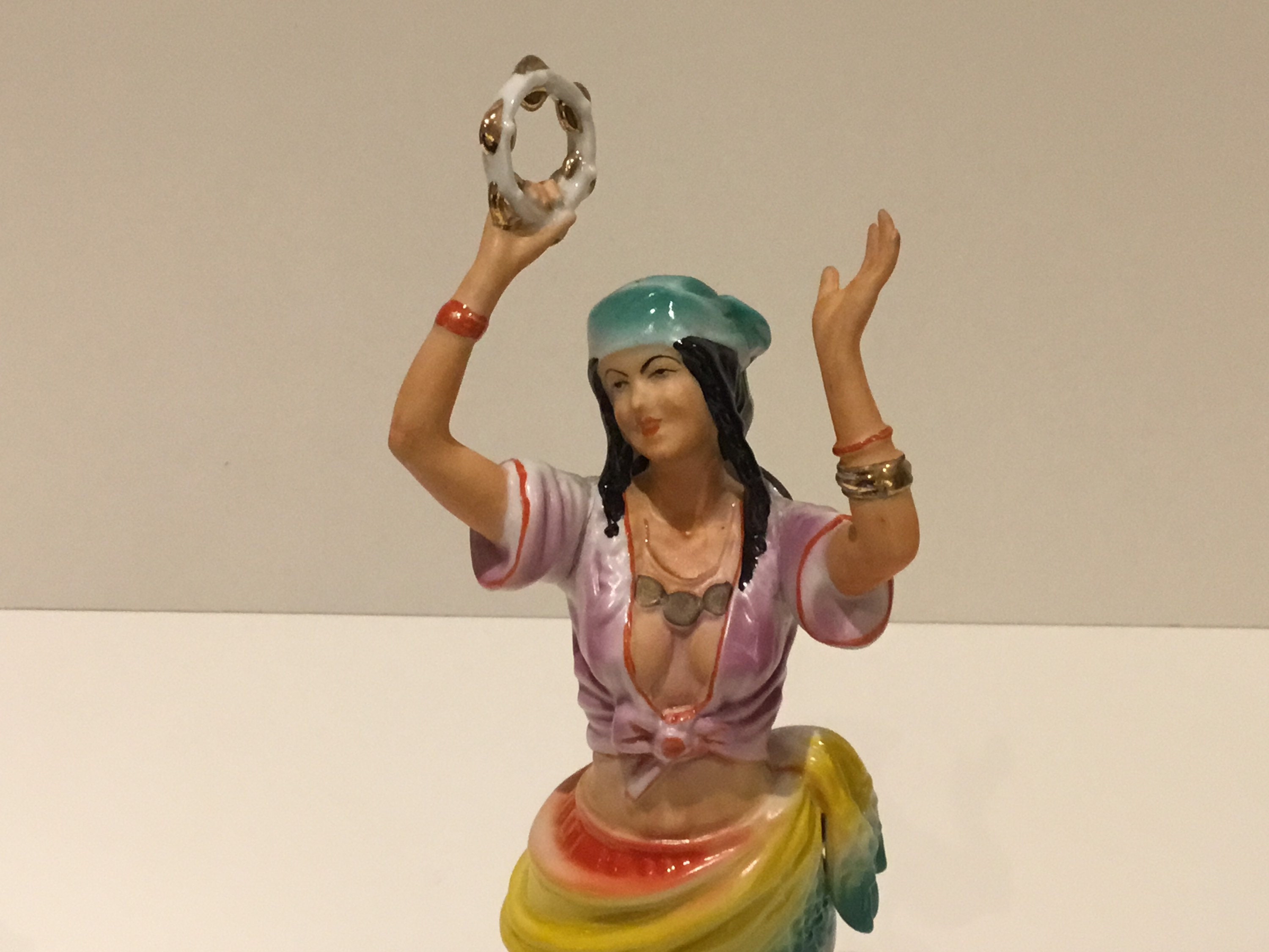 Vintage Figurine | 1950s Arpo Hand-Painted Porcelain Dancer — photo 7 of 9