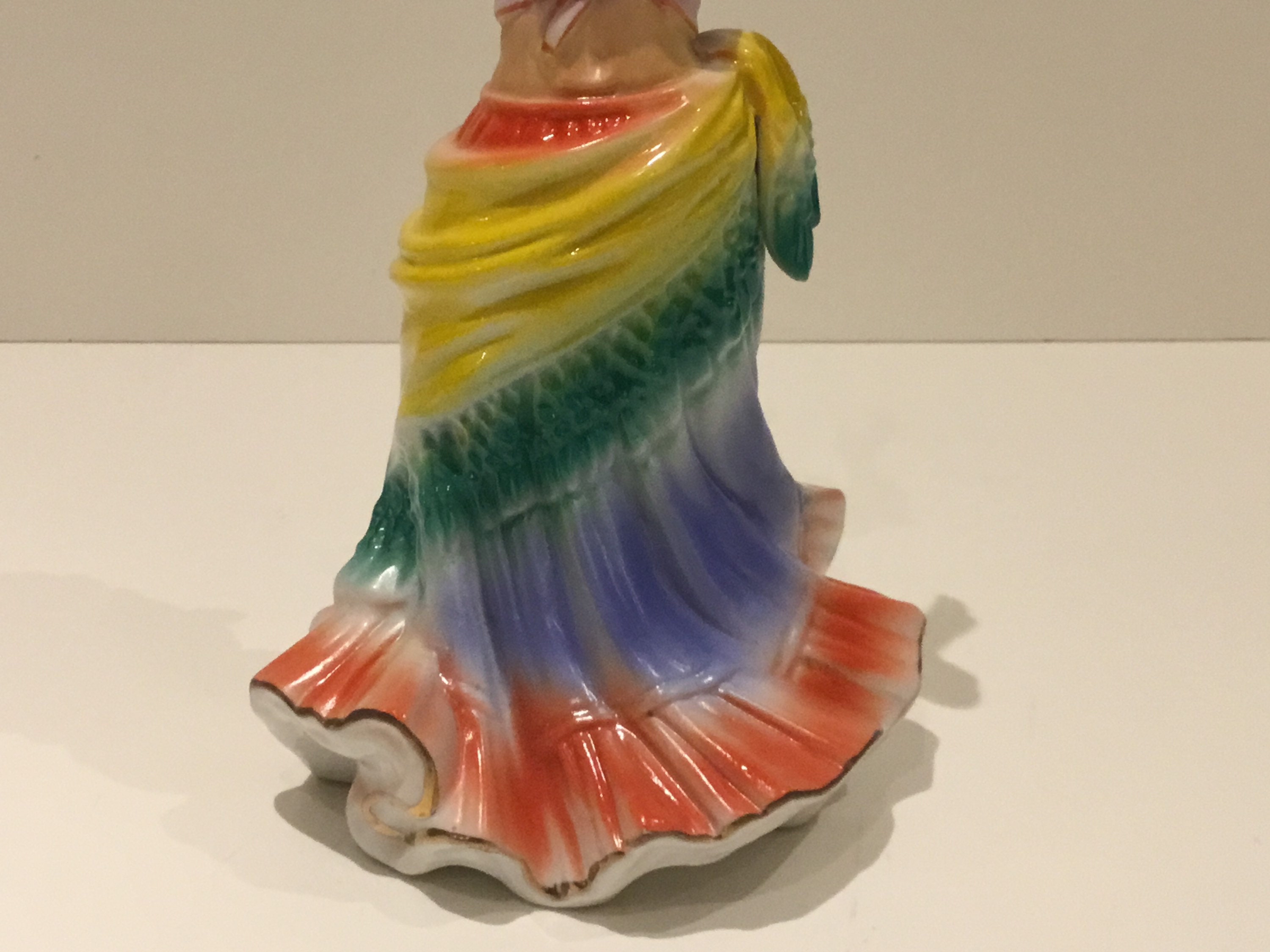 Vintage Figurine | 1950s Arpo Hand-Painted Porcelain Dancer — photo 8 of 9