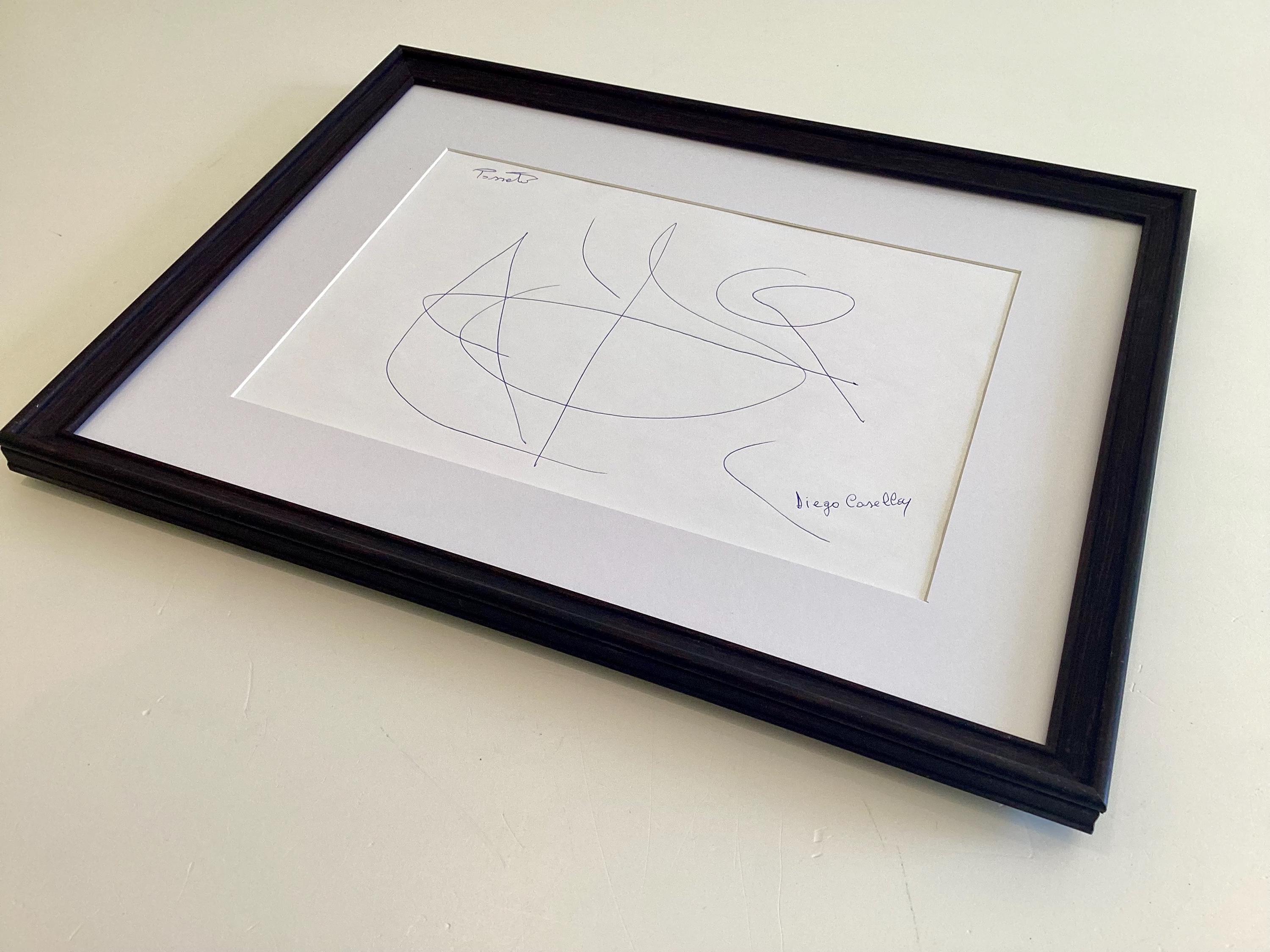Abstract Drawing Artwork | Casella-Pc-1954 "Passat" Ink Drawing Signed Contemporary Art — photo 4 of 9