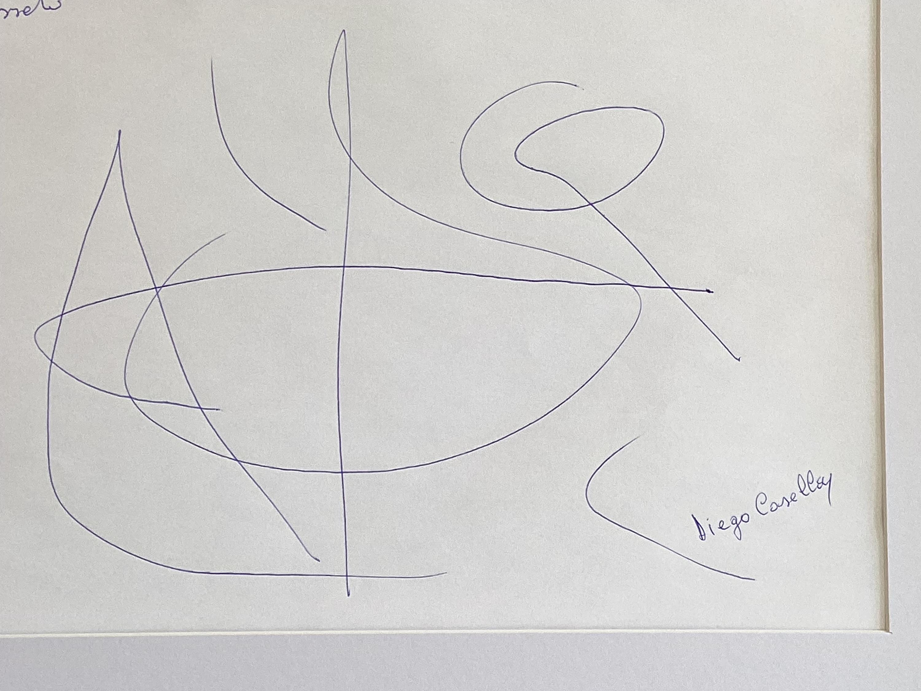 Abstract Drawing Artwork | Casella-Pc-1954 "Passat" Ink Drawing Signed Contemporary Art — photo 8 of 9