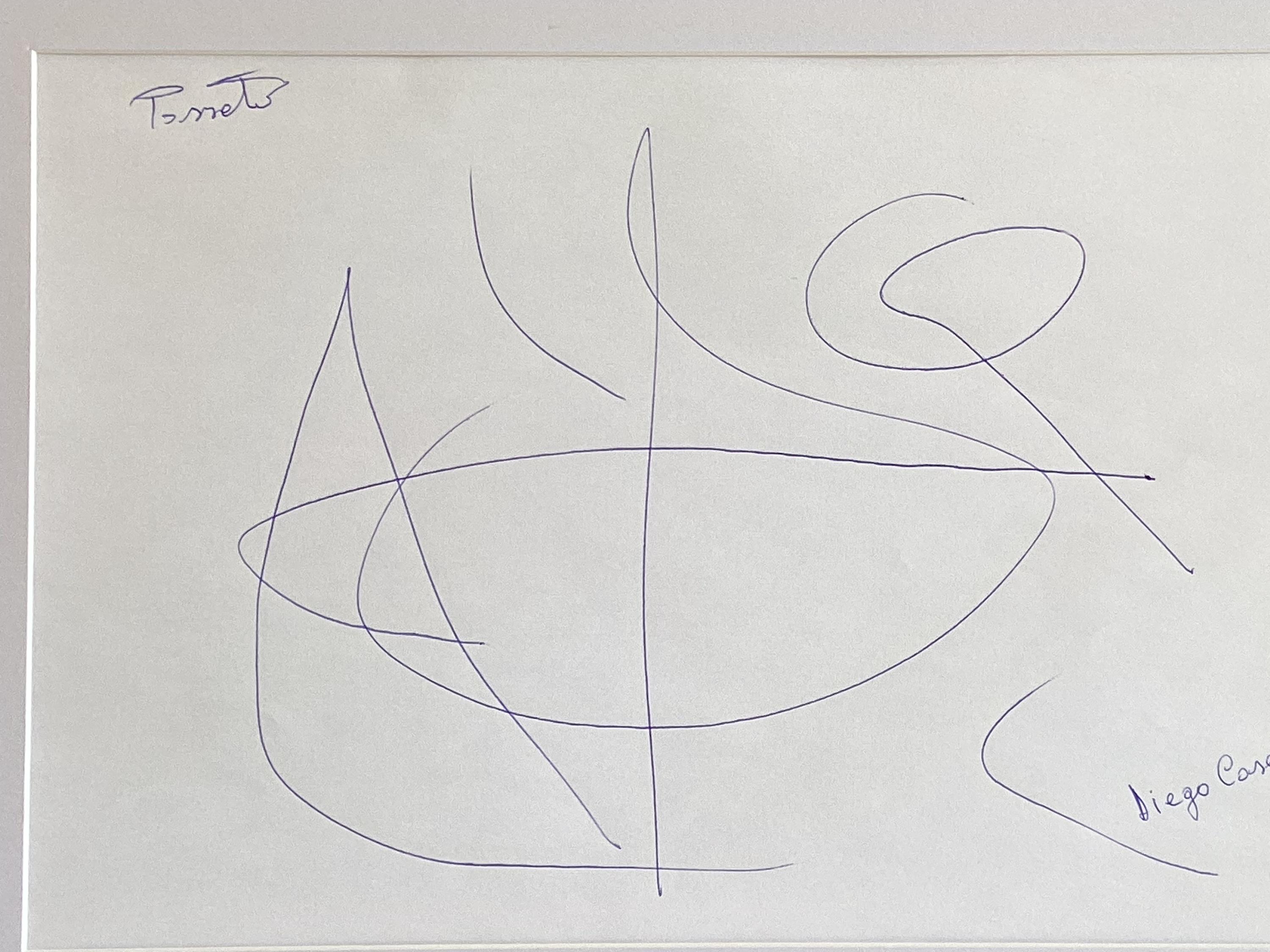 Abstract Drawing Artwork | Casella-Pc-1954 "Passat" Ink Drawing Signed Contemporary Art — photo 9 of 9