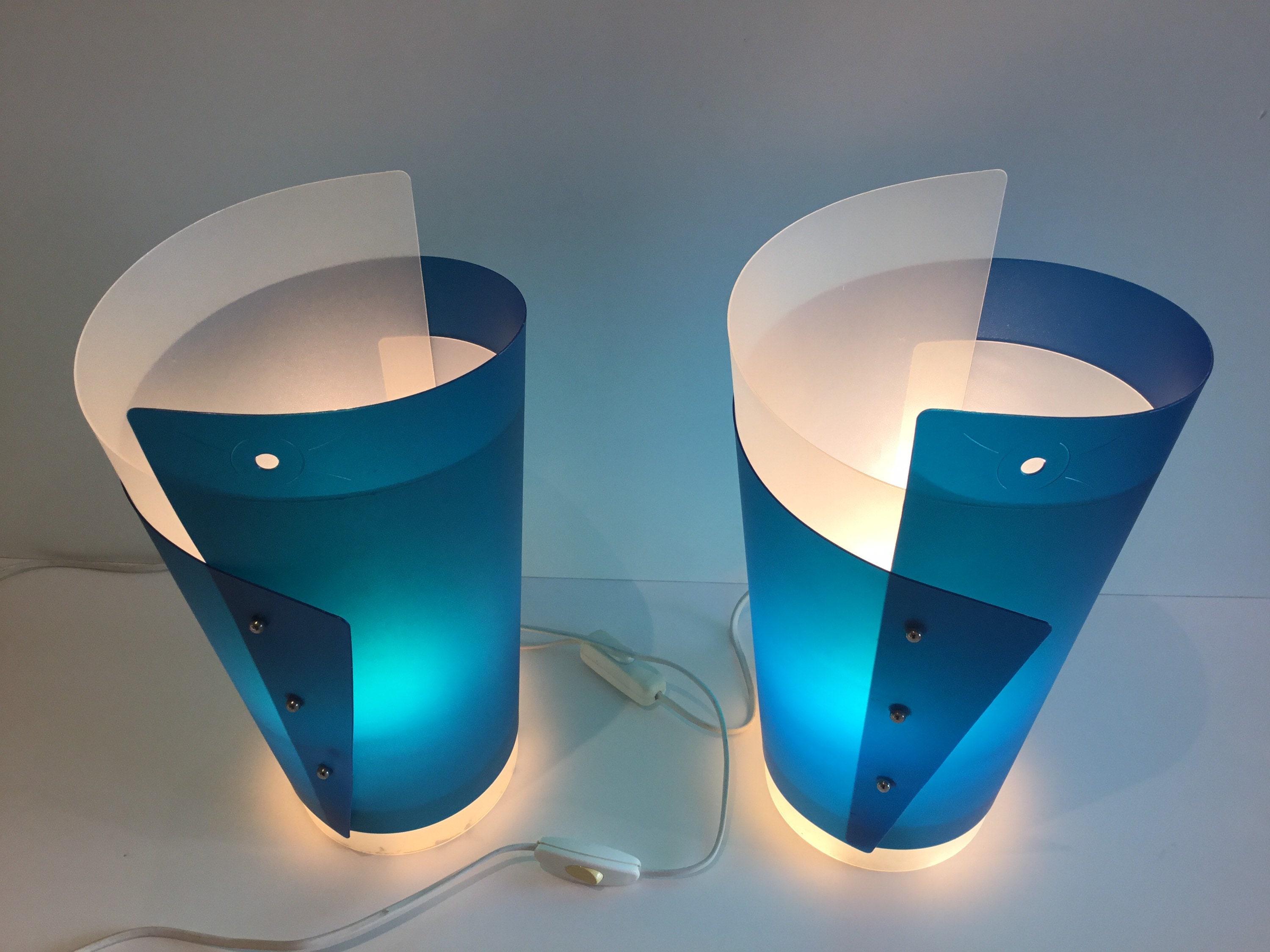 Vintage Lamps | 1980s Slamp Design Italian Pair, Samuel Parker Opalflex — photo 2 of 7