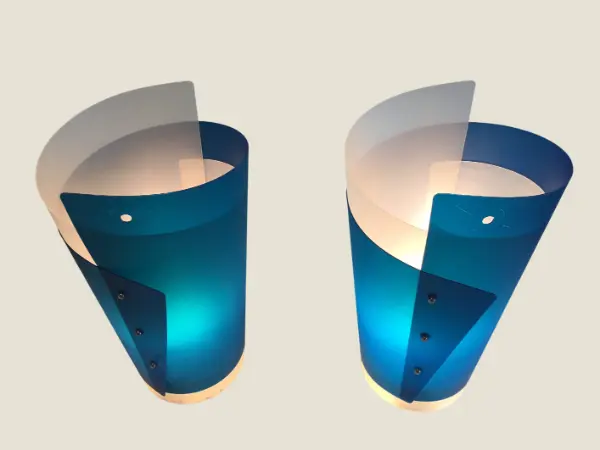 Vintage Lamps | 1980s Slamp Design Italian Pair, Samuel Parker Opalflex