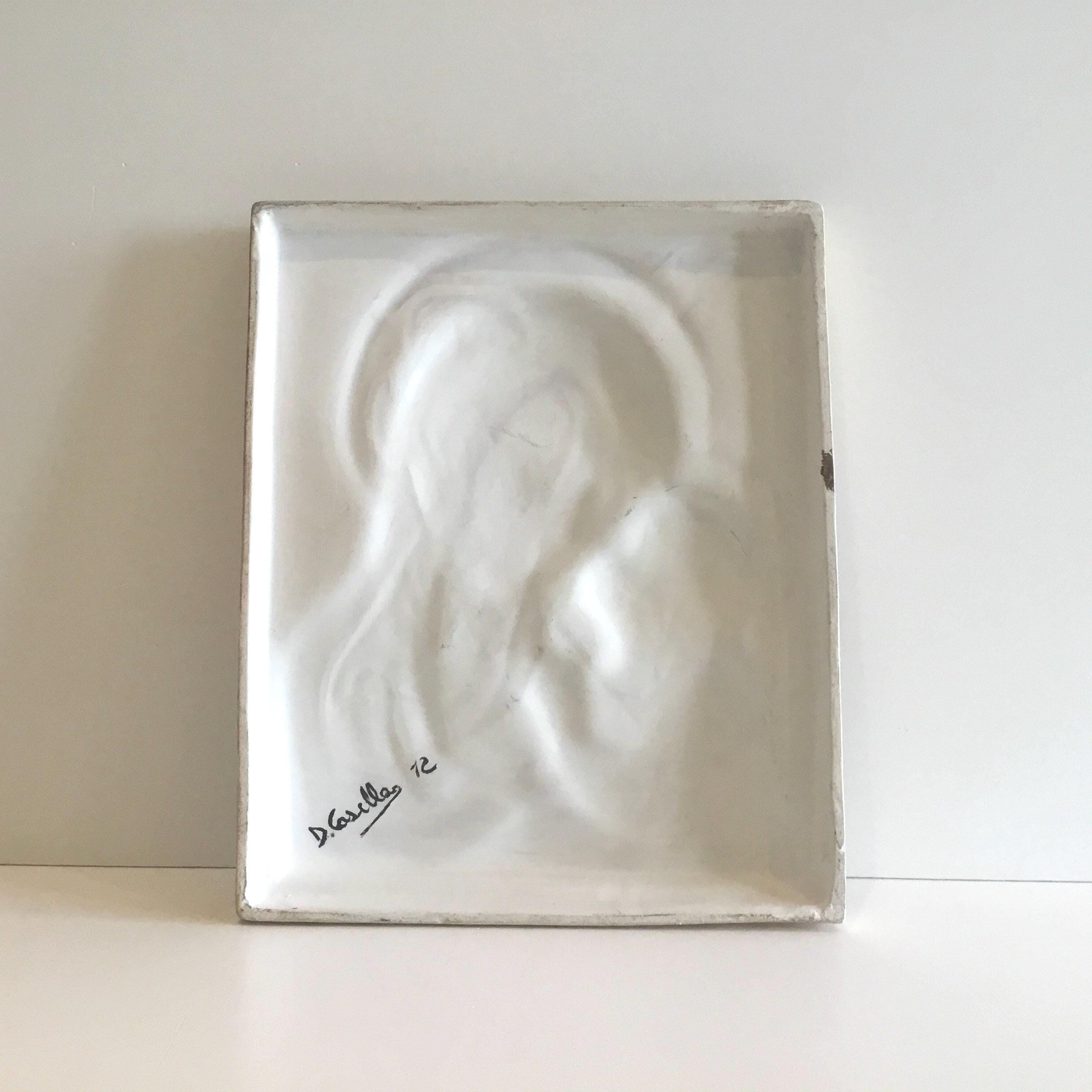 Sacred Relief | Diego Casella-Pc-1954 Madonna and Child (1972) Hand-Painted Ceramic — photo 7 of 8