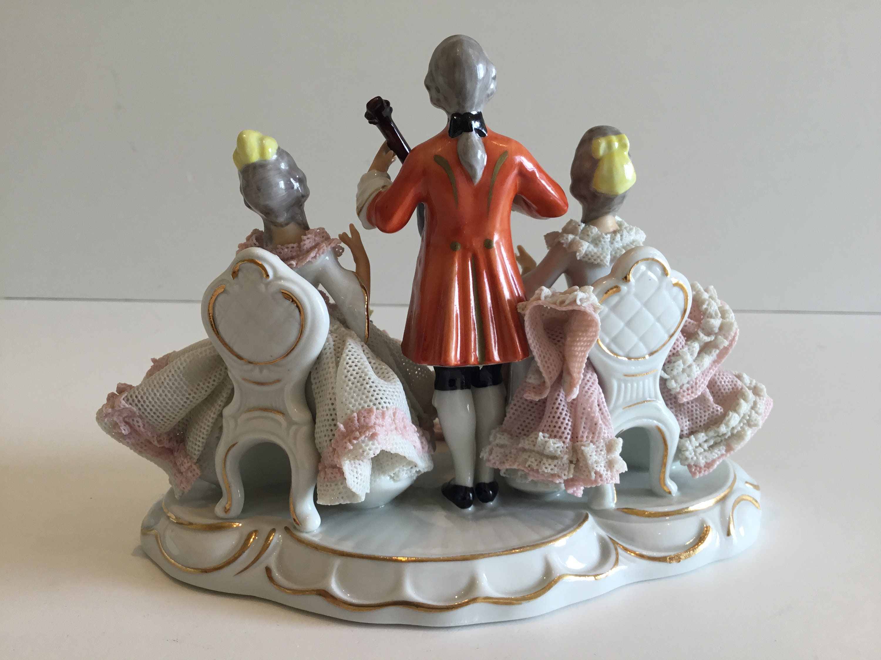 Vintage Porcelain | Dresden Figurine (1960s) Hand-Painted Made in Germany — photo 3 of 8