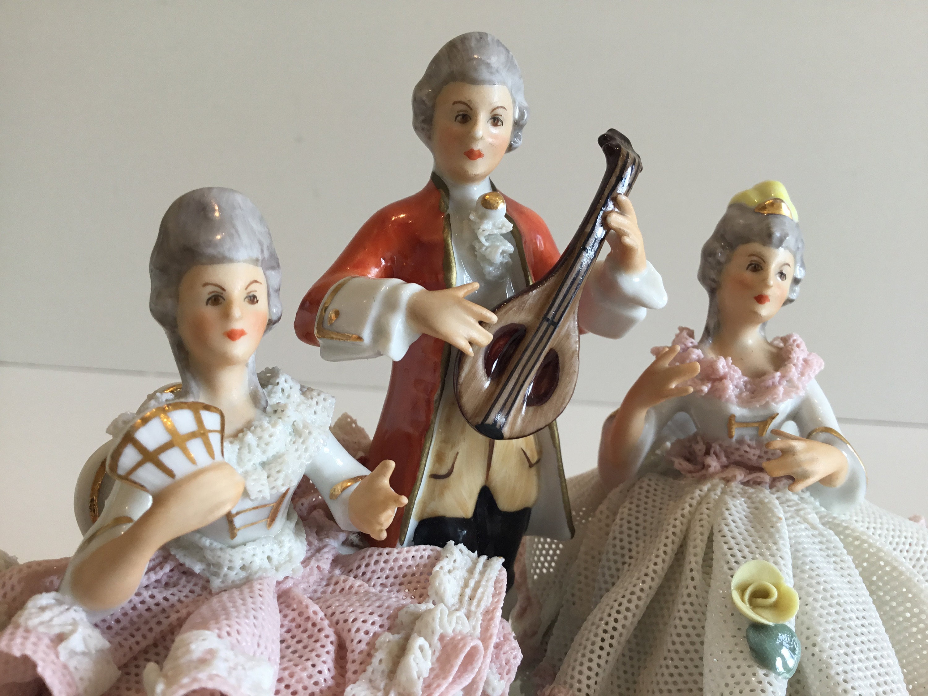 Vintage Porcelain | Dresden Figurine (1960s) Hand-Painted Made in Germany — photo 5 of 8