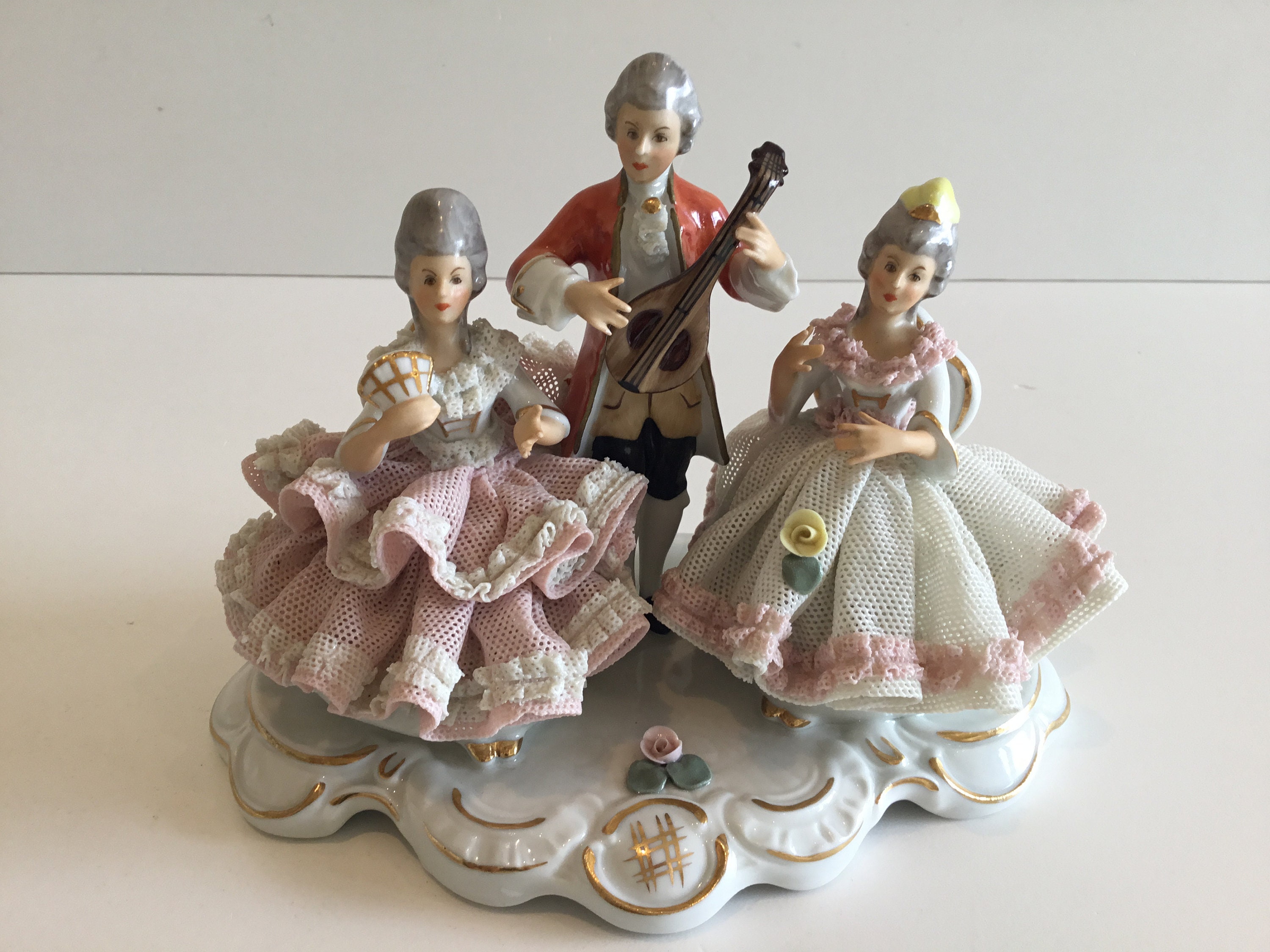 Vintage Porcelain | Dresden Figurine (1960s) Hand-Painted Made in Germany — photo 6 of 8