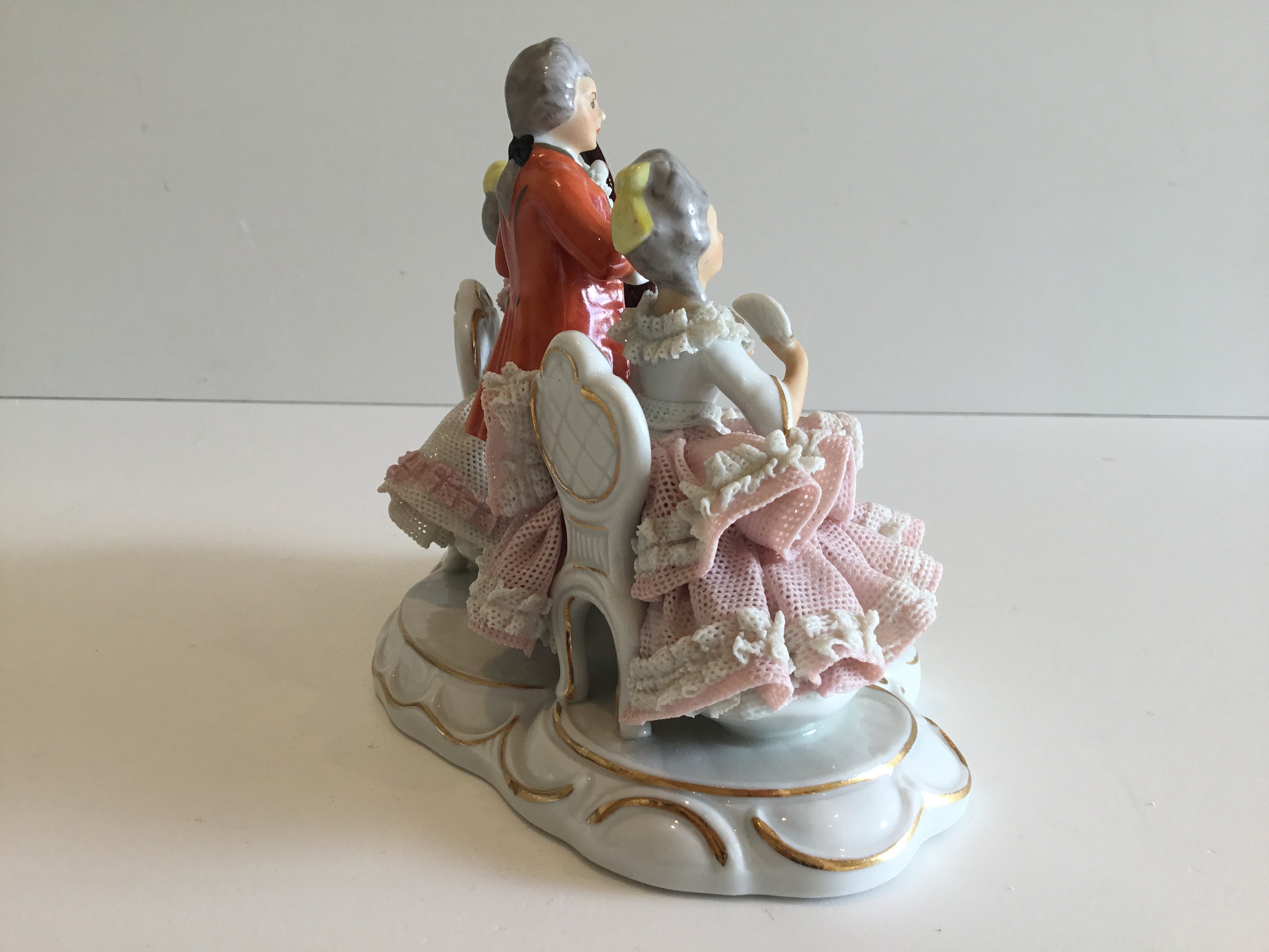 Vintage Porcelain | Dresden Figurine (1960s) Hand-Painted Made in Germany — photo 7 of 8