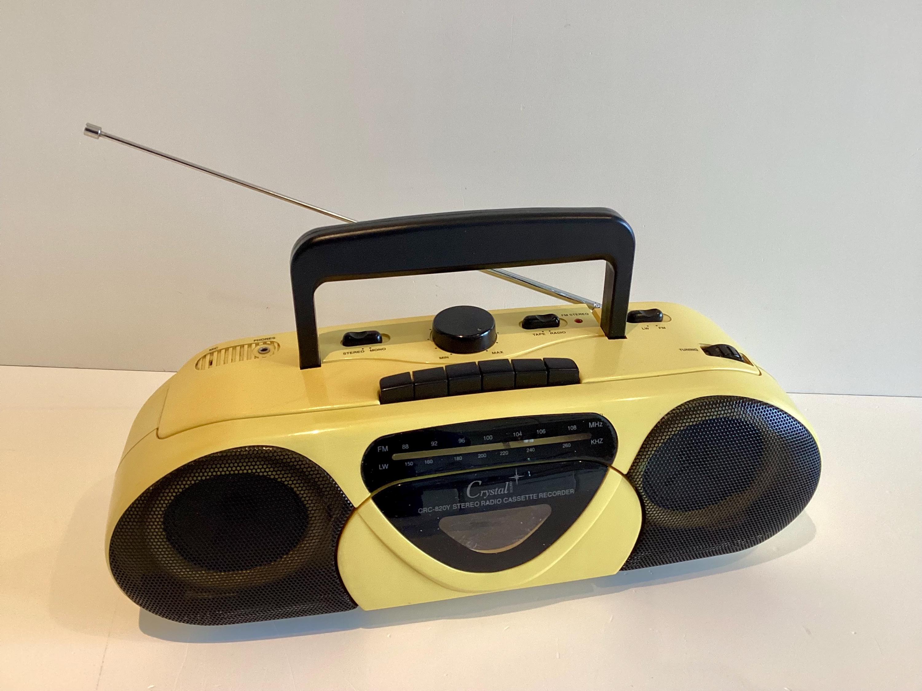 Vintage Boombox Crystal Sound CRC-820Y 1980s Stereo Radio Cassette Recorder — photo 2 of 11