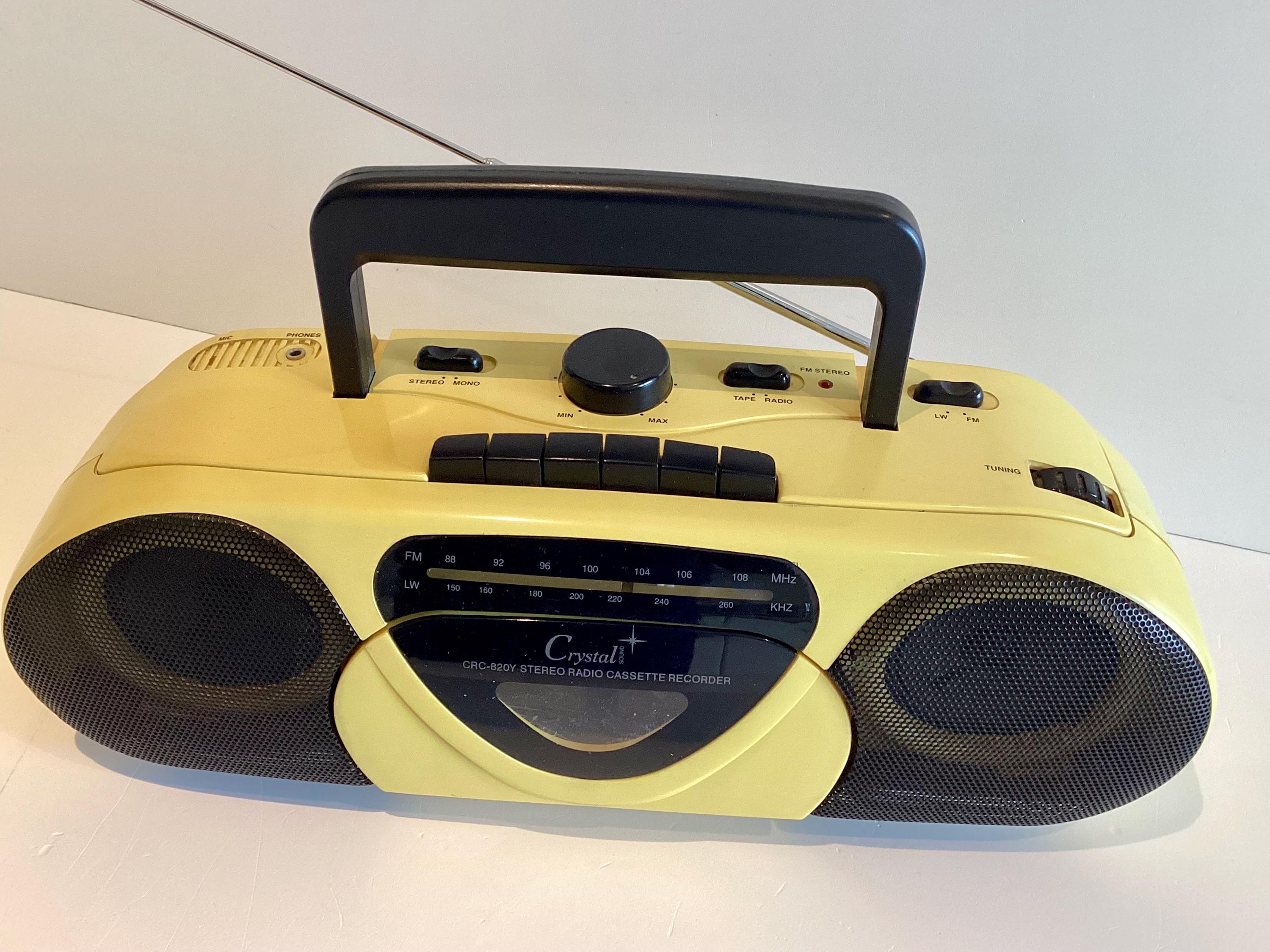 Vintage Boombox Crystal Sound CRC-820Y 1980s Stereo Radio Cassette Recorder — photo 4 of 11