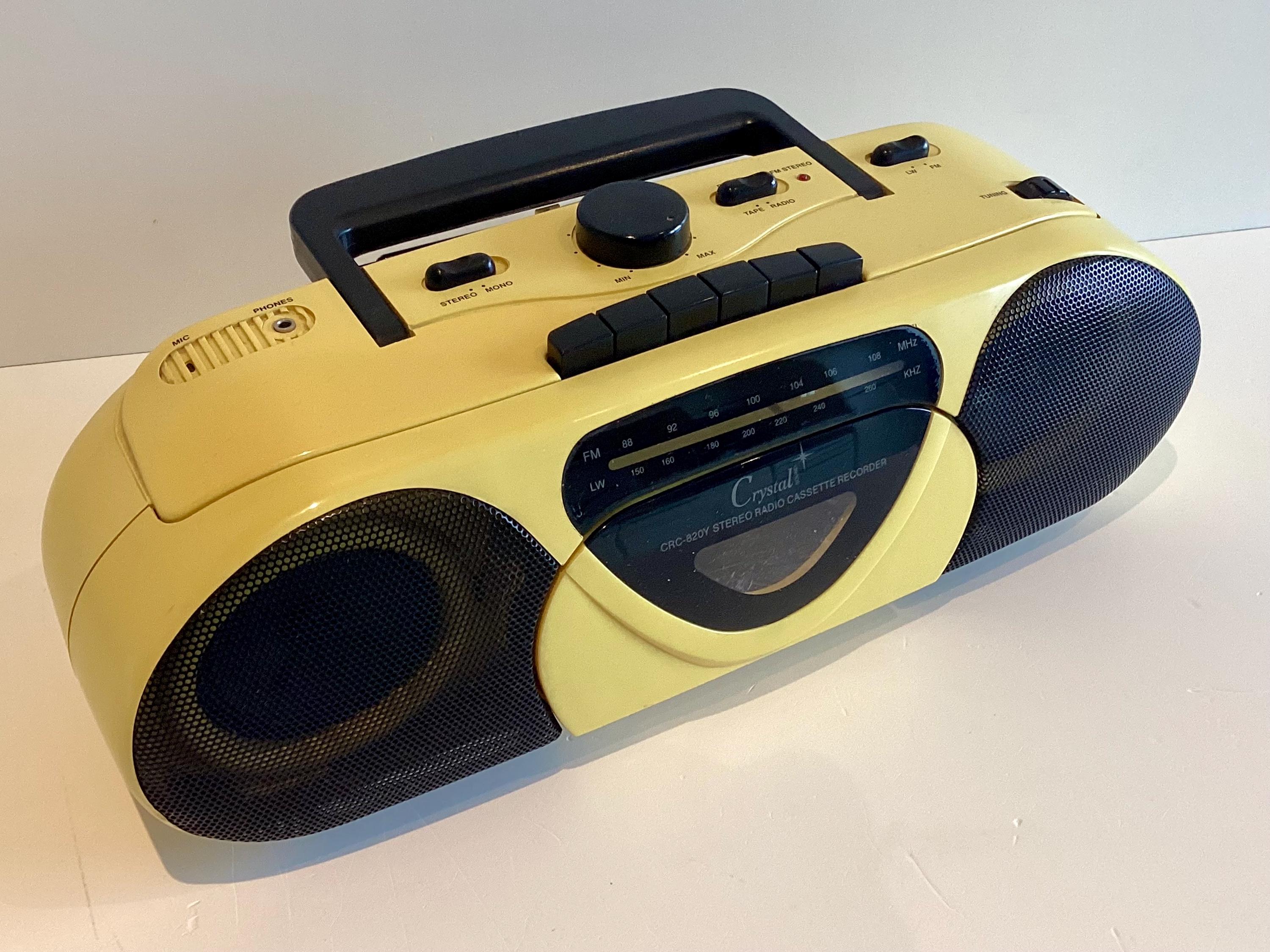 Vintage Boombox Crystal Sound CRC-820Y 1980s Stereo Radio Cassette Recorder — photo 5 of 11