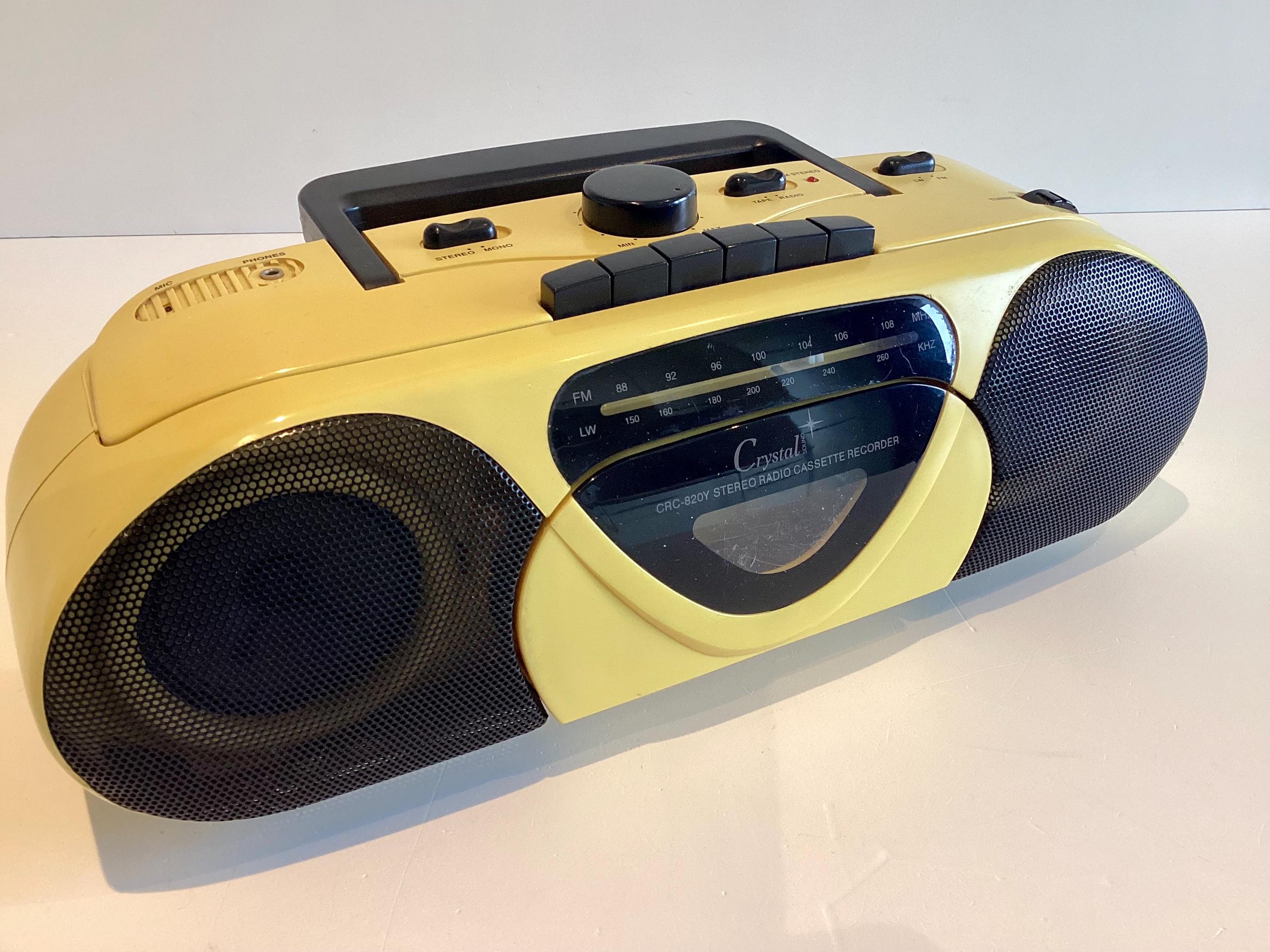 Vintage Boombox Crystal Sound CRC-820Y 1980s Stereo Radio Cassette Recorder — photo 8 of 11