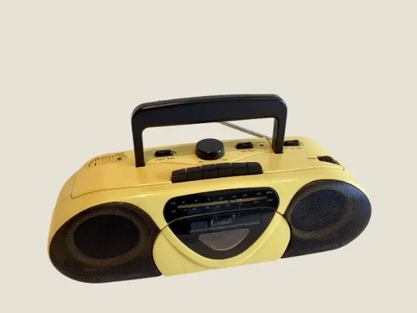 Vintage Boombox Crystal Sound CRC-820Y 1980s Stereo Radio Cassette Recorder