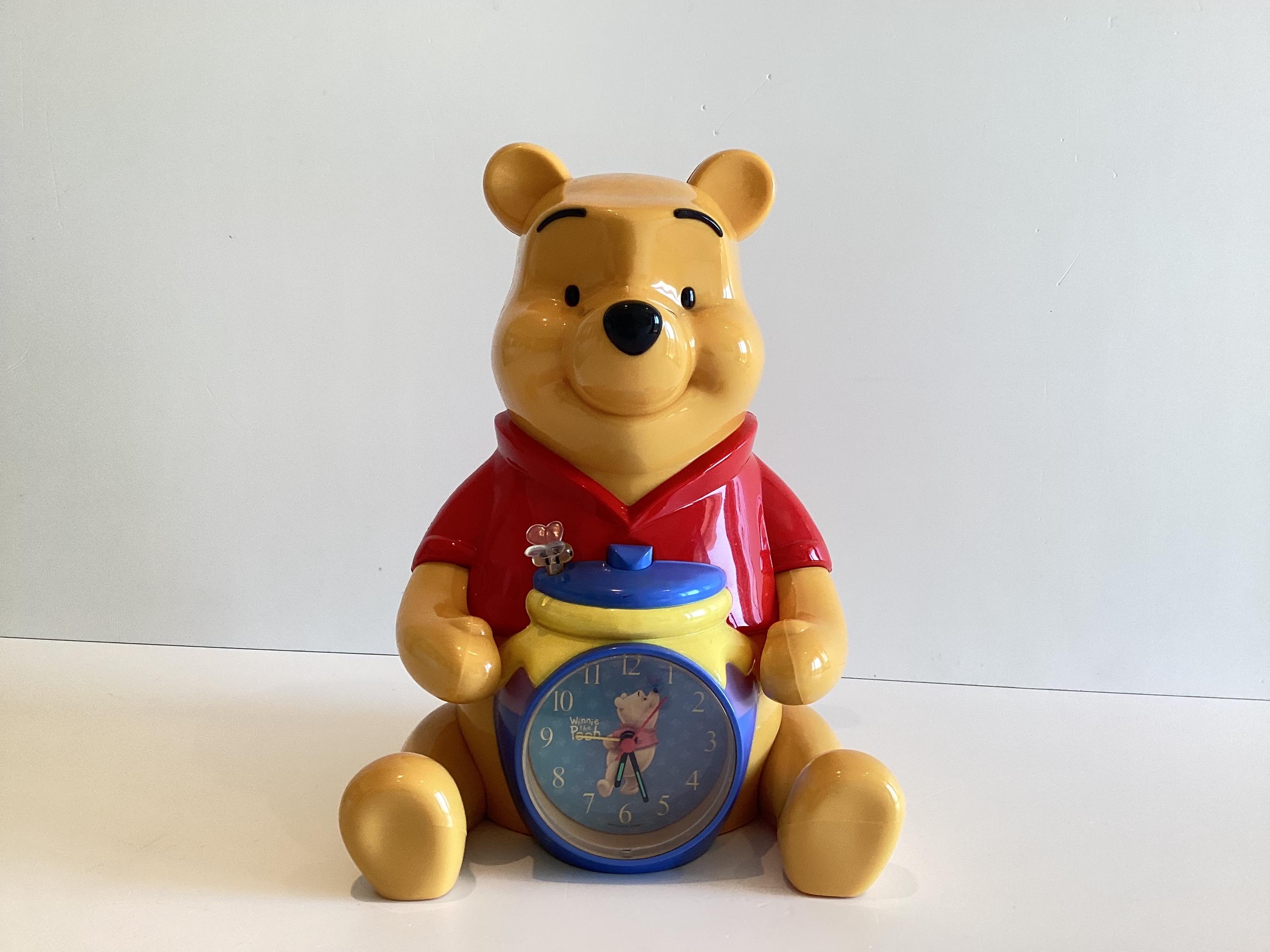 Vintage Disney Clock | 1980s Winnie The Pooh Musical Alarm Piggy Bank, Working Light — photo 2 of 9